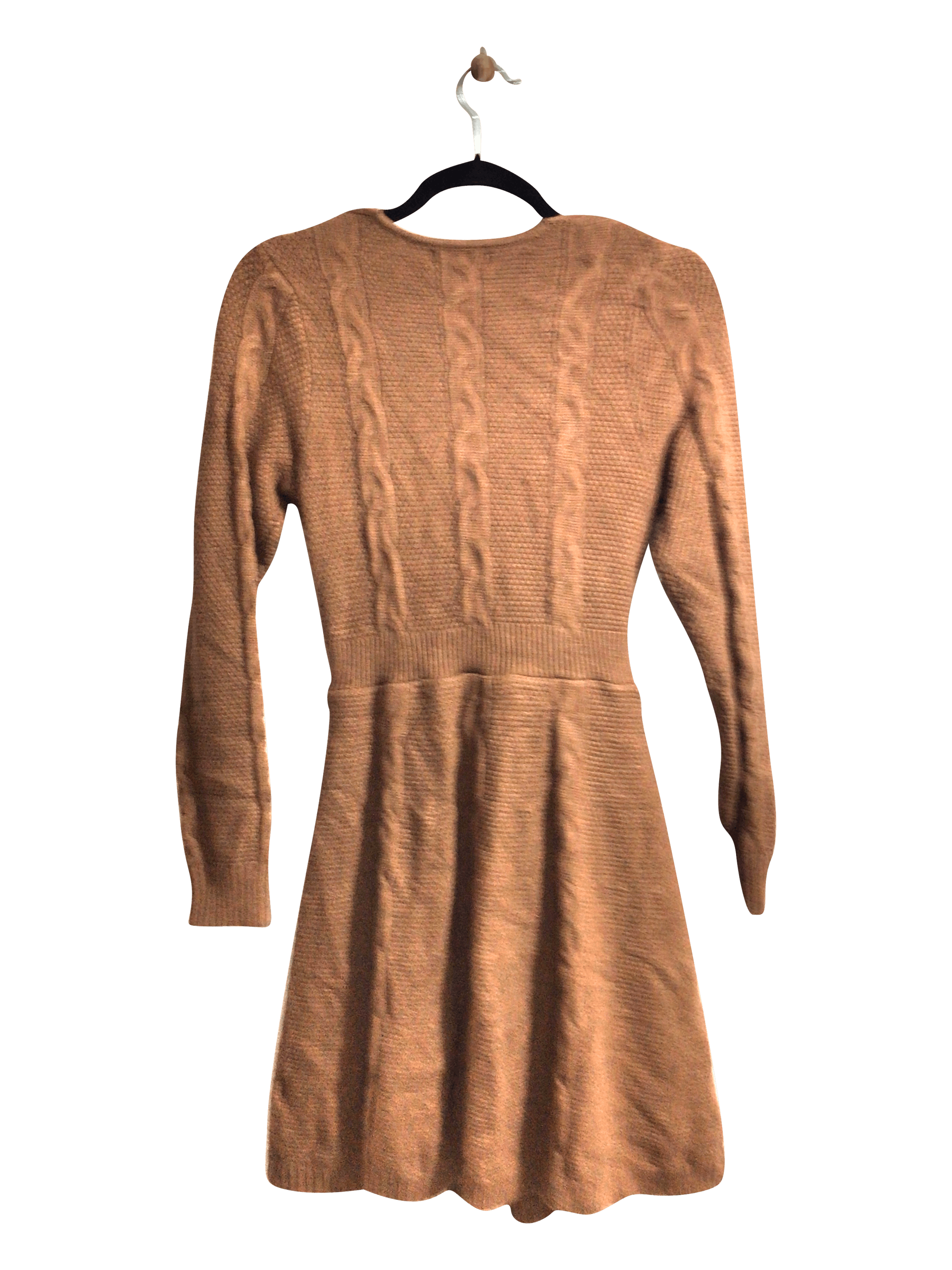 GREYLIN Stylish Women's Brown Wrap Dress - Regular Fit, Size M