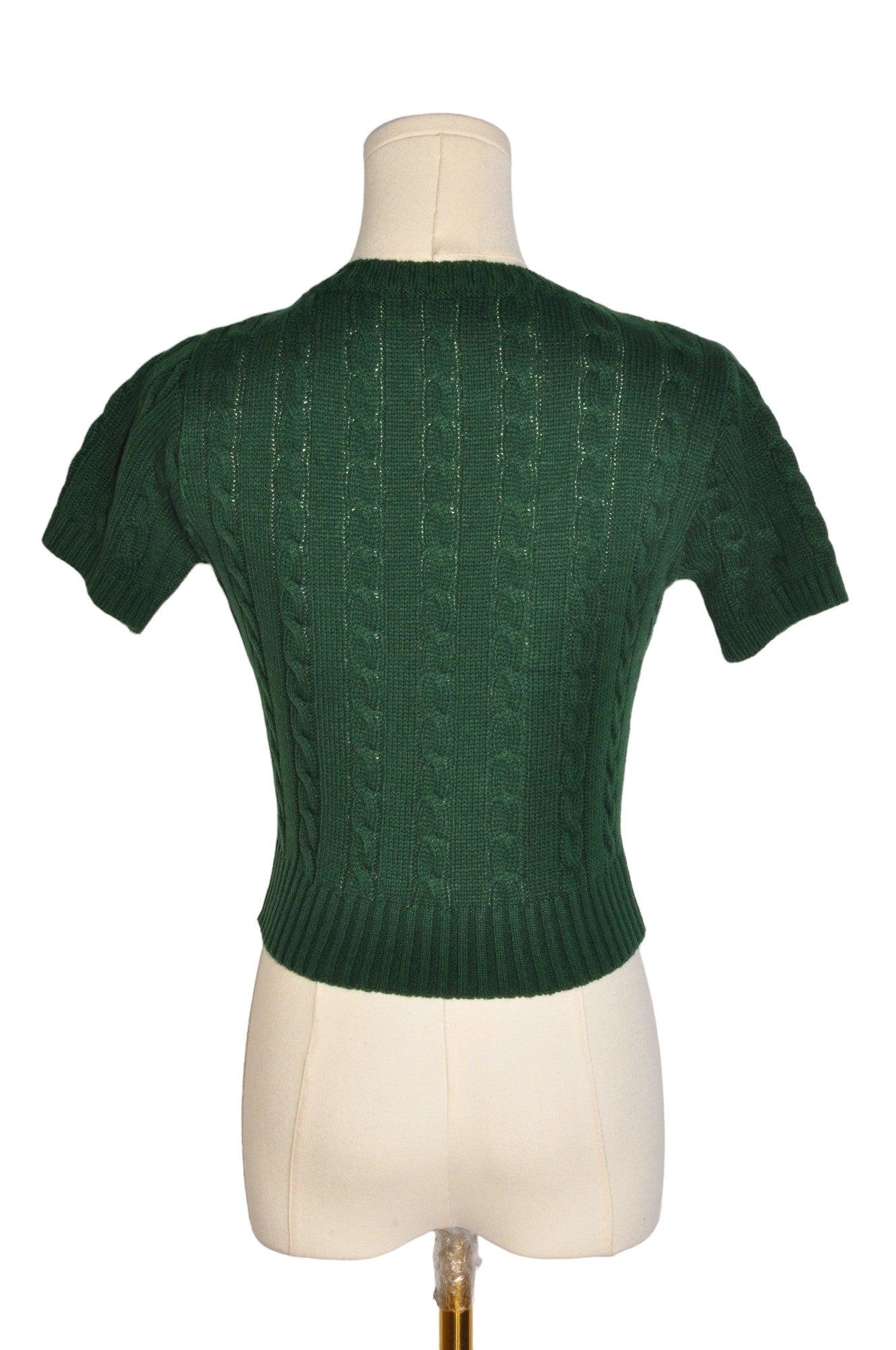 Stylish ANNE Women's Green Regular Fit Crop Tops - Size XS