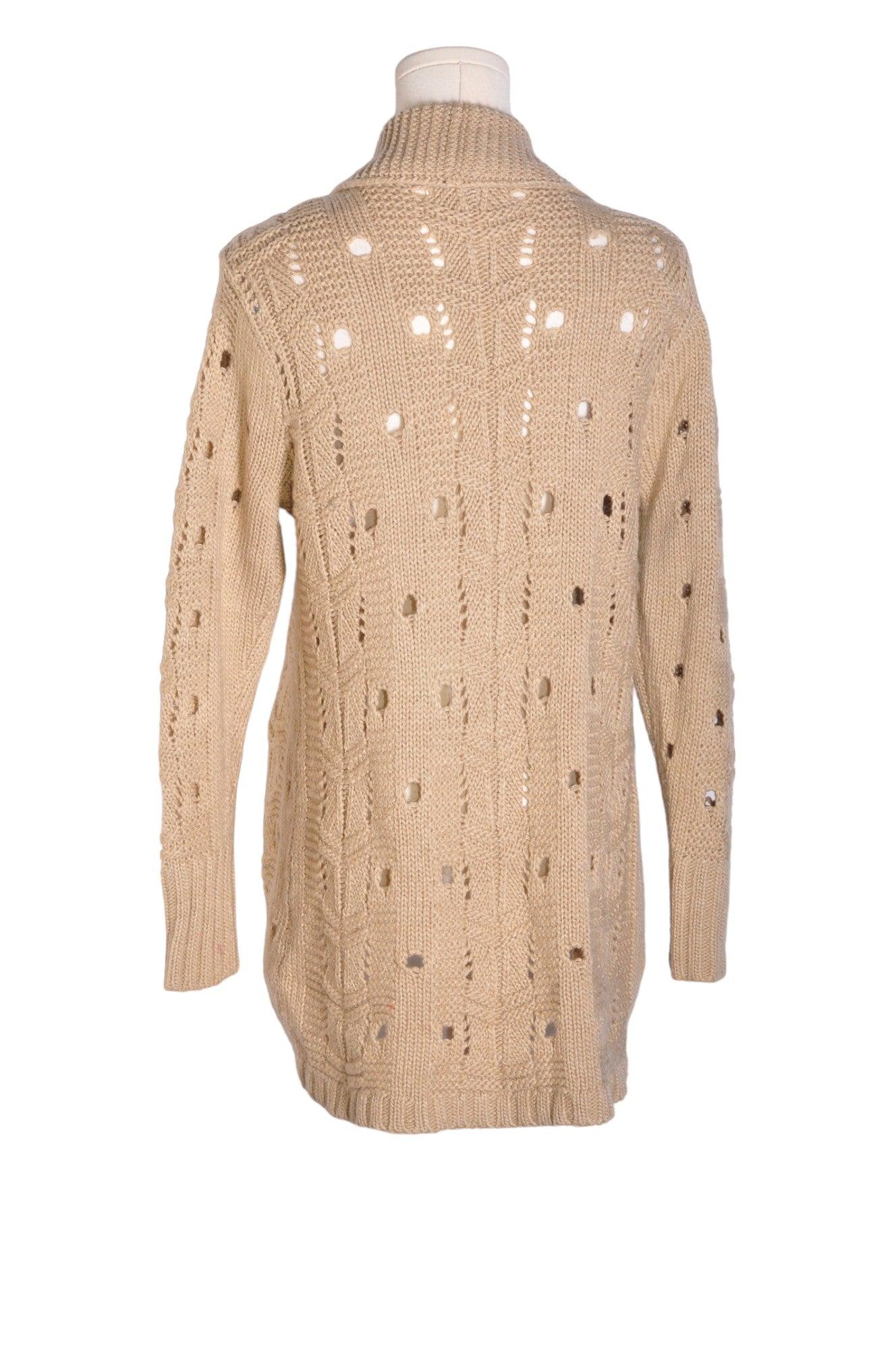 Stylish JEUNE JEUNESSE Women's Regular Fit Beige Cardigan - Size L