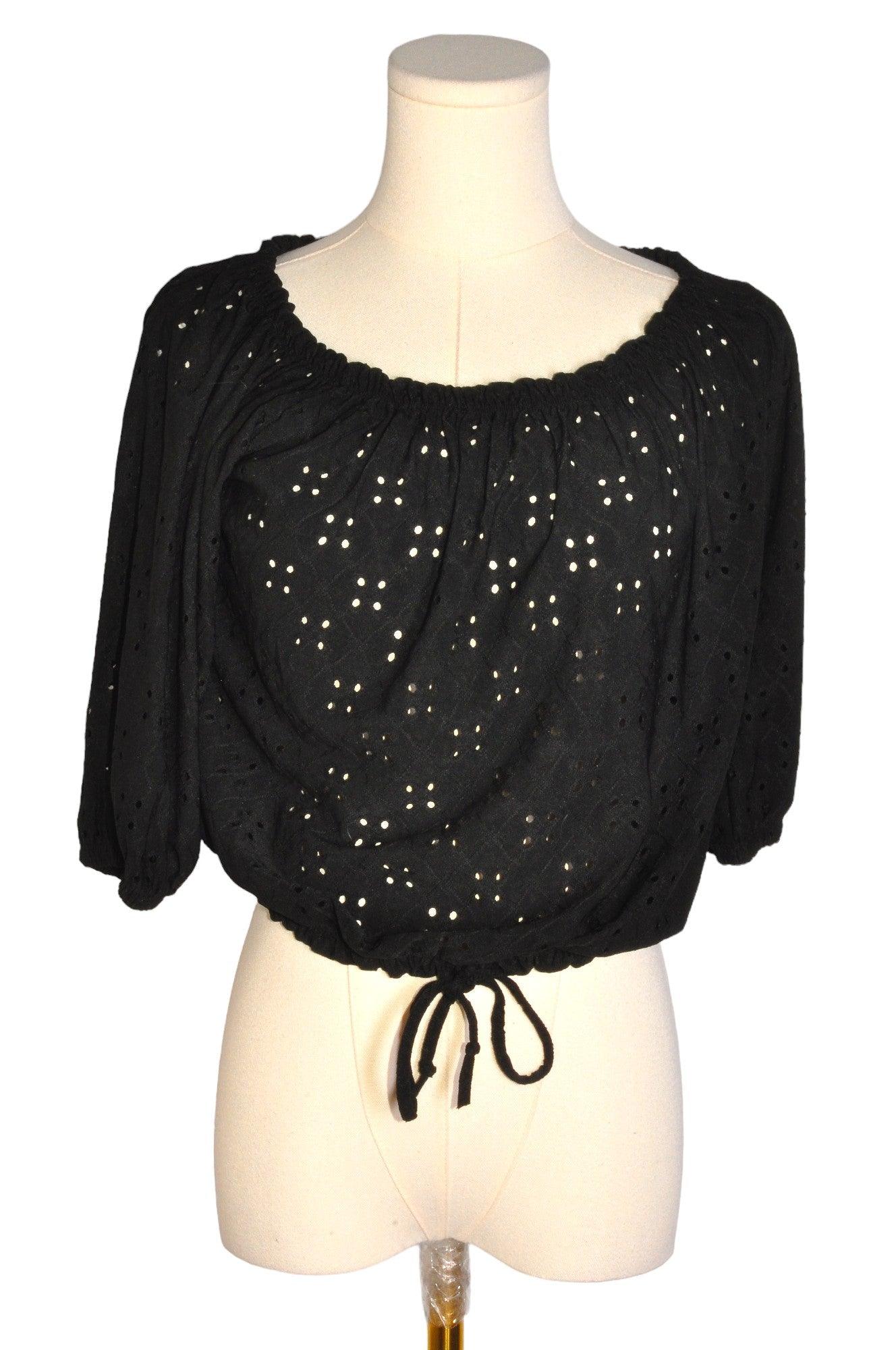 ARDENE Stylish Women's Black Regular-Fit Crop Tops - Size M