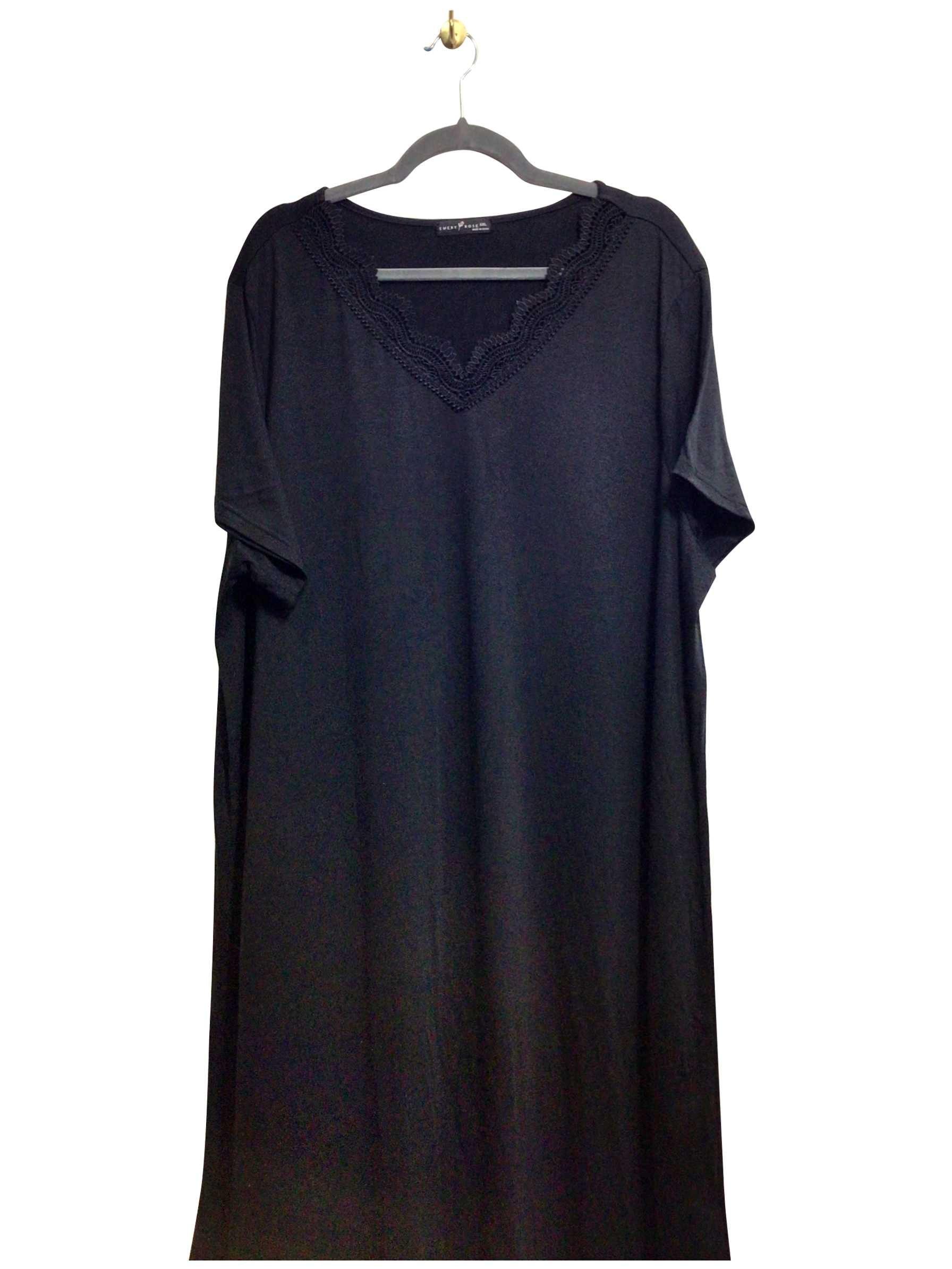 Stylish EMERY ROSE Regular Fit Black Maxi Dress - 4XL