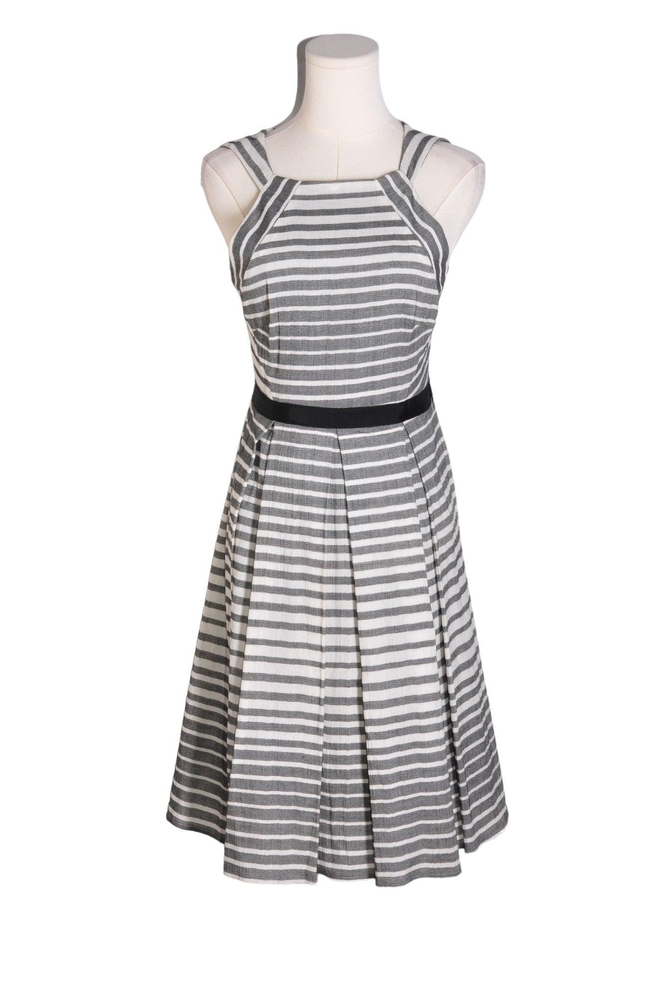 EVA FRANCO Stylish Women's White Regular Fit & Flare Dress - Size 4