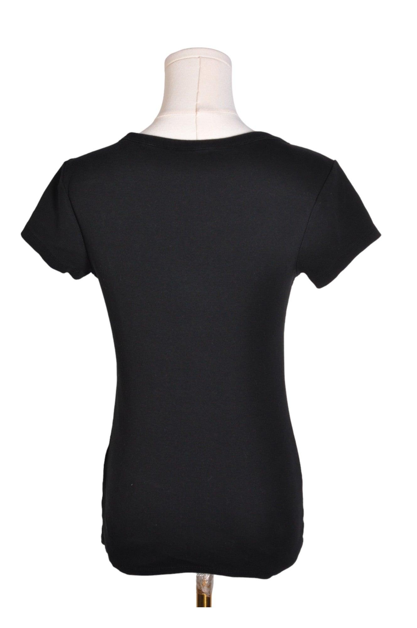 Stylish GUESS Women's Regular Fit Black T-Shirt - Size L