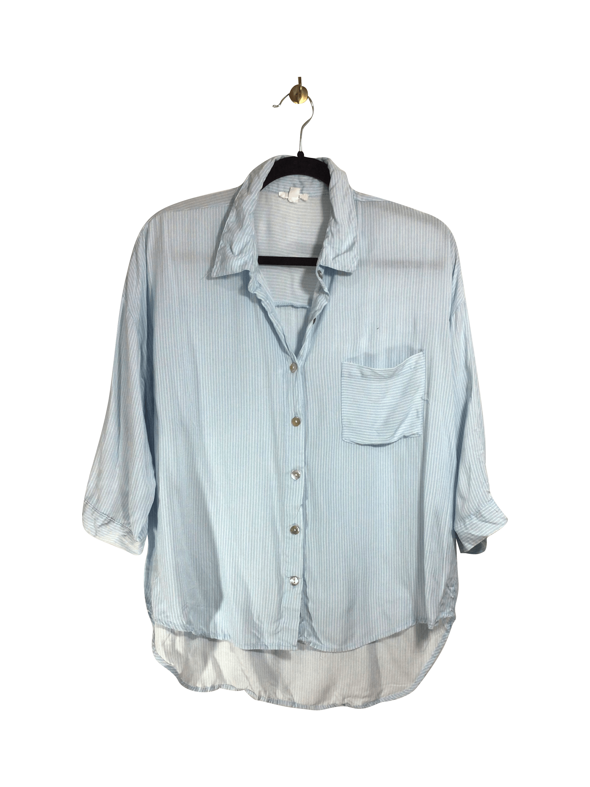 ARDENE Stylish Women's Blue Regular Fit Button - Down Tops in Size L