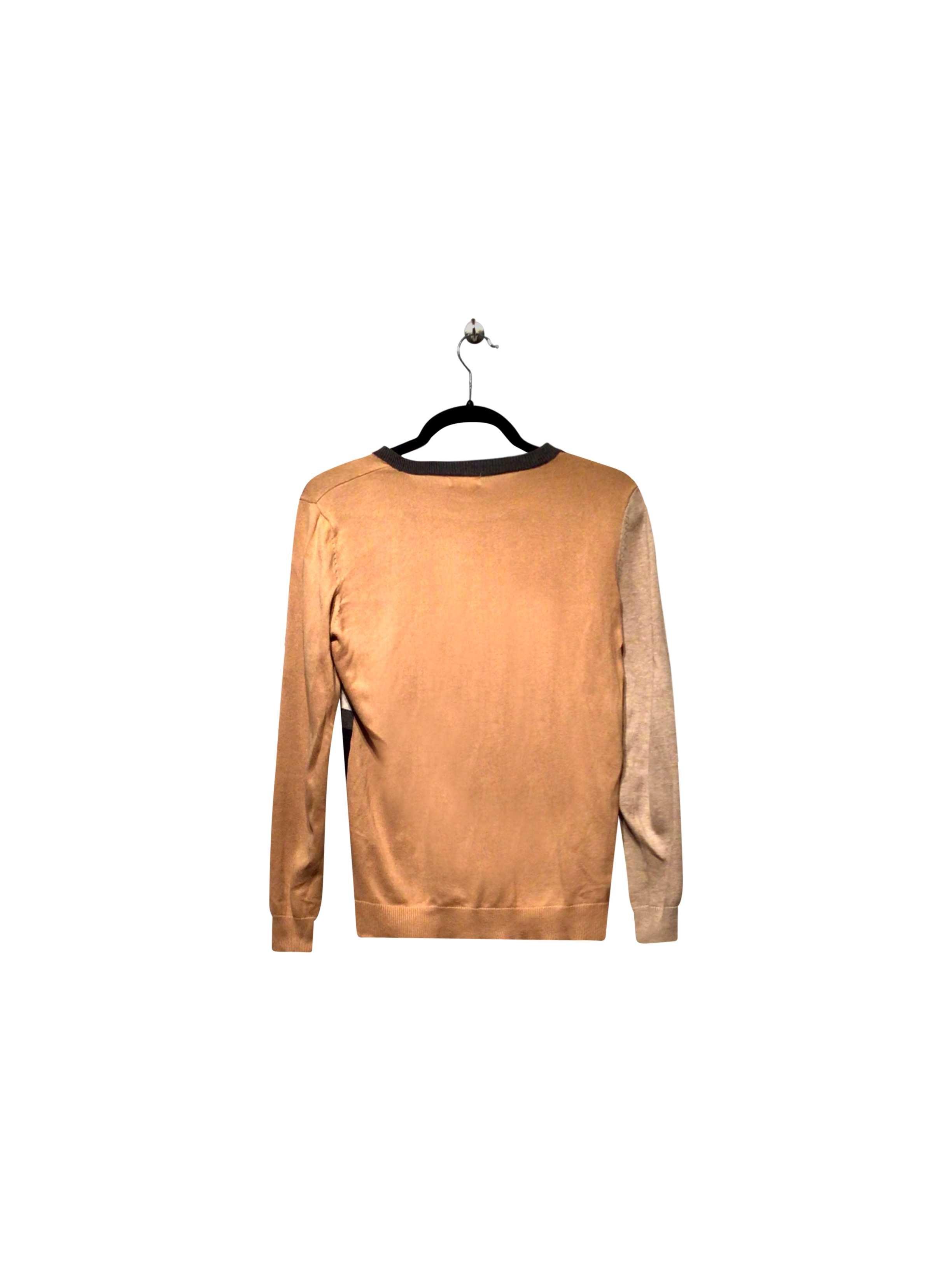 JOE FRESH Stylish Regular Fit Beige Long-Sleeved Crew Neck T-shirt - XS