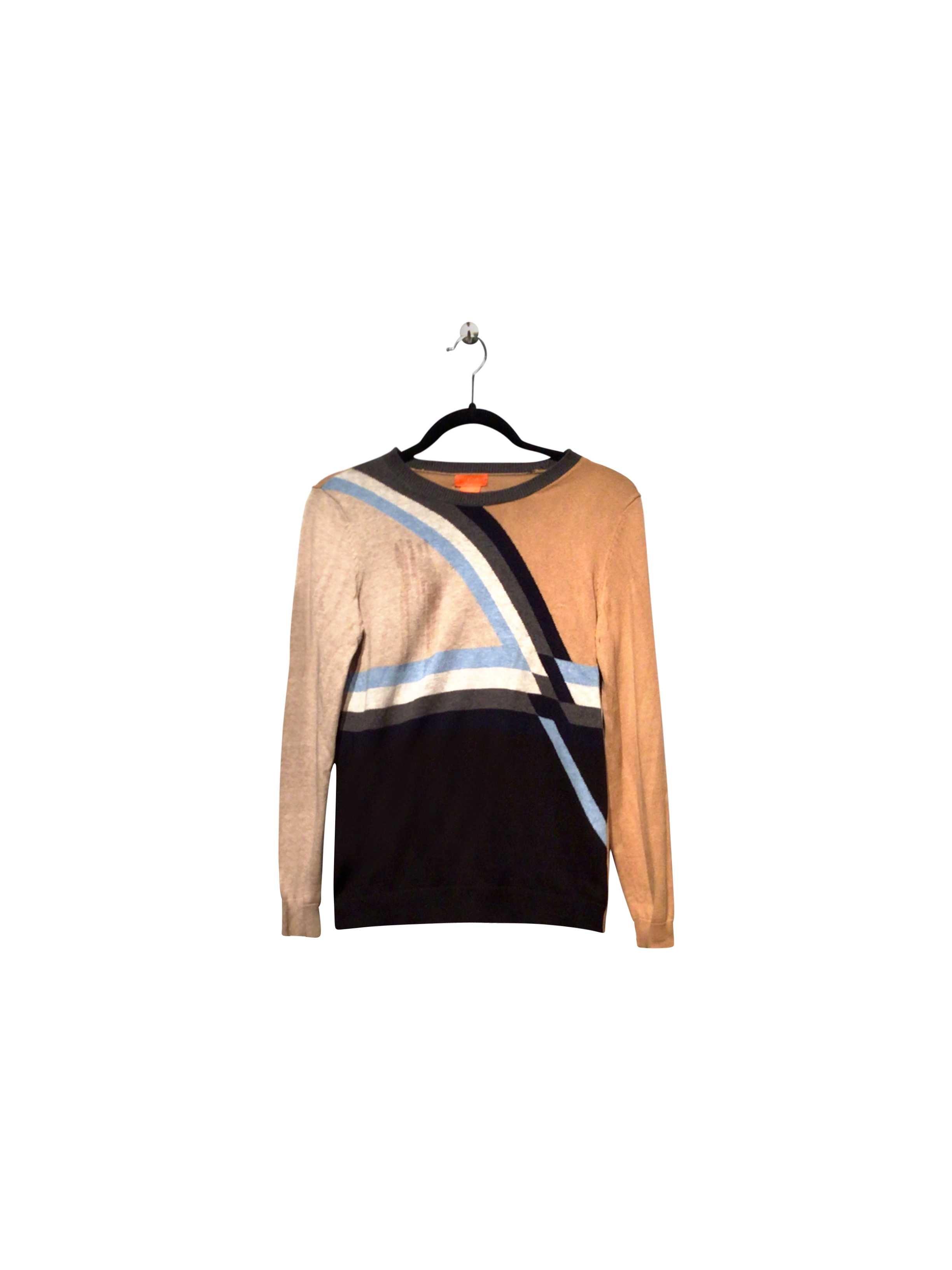 JOE FRESH Stylish Regular Fit Beige Long-Sleeved Crew Neck T-shirt - XS