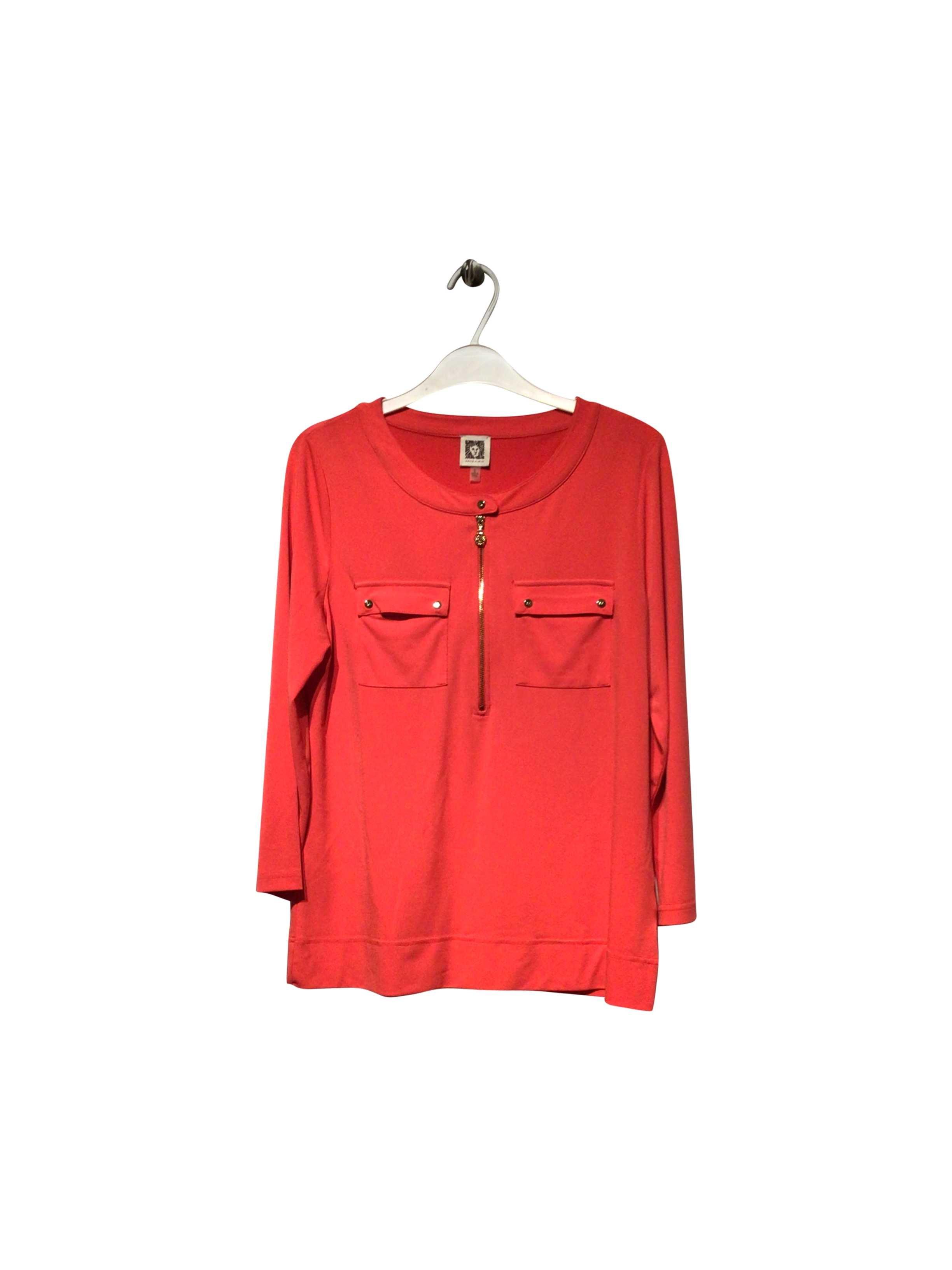 ANNE KLEIN Stylish Regular Fit Red T-shirt - Size S