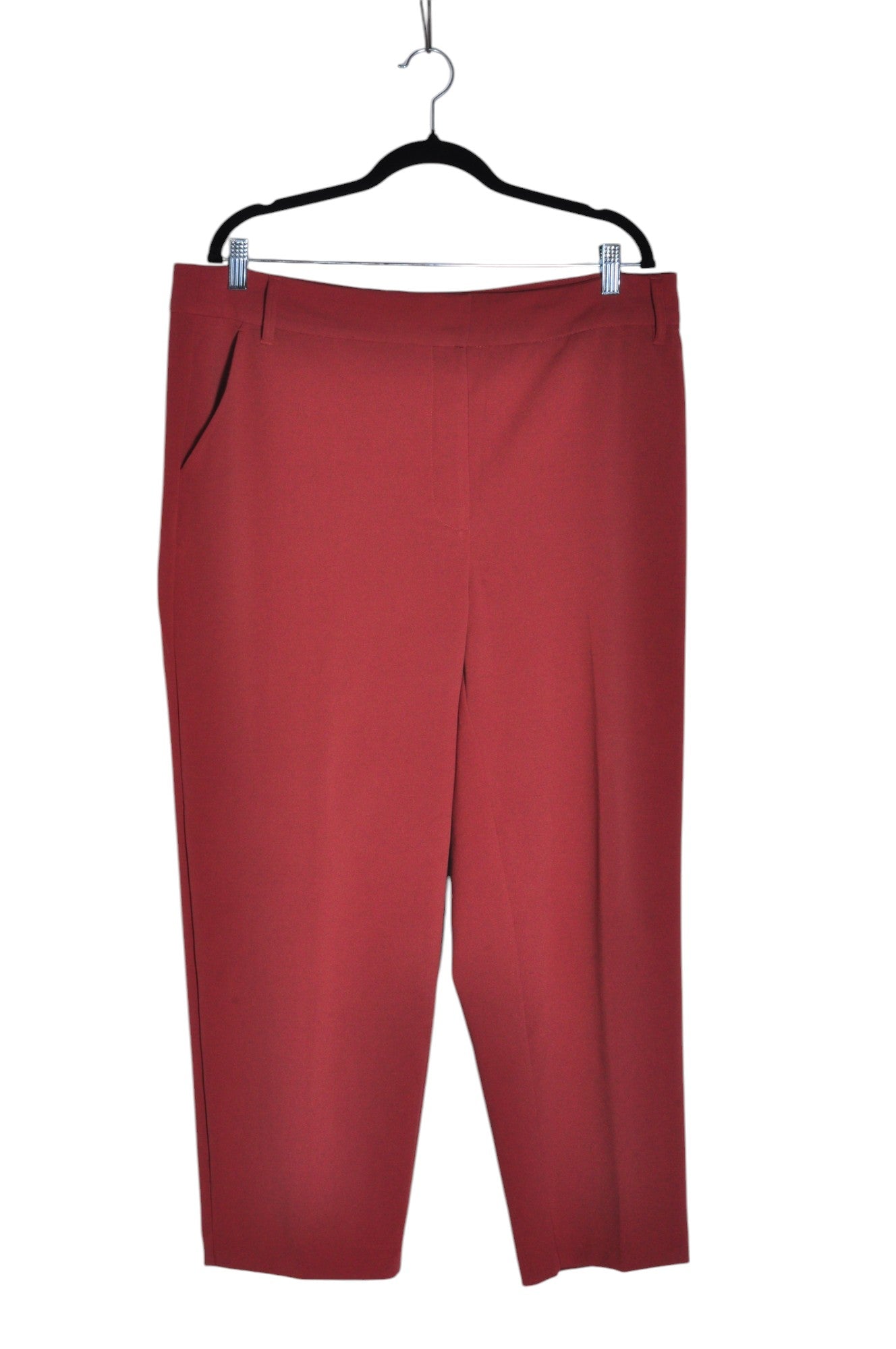 REITMANS Stylish Women's Regular Fit Red Work Pants - Size 18