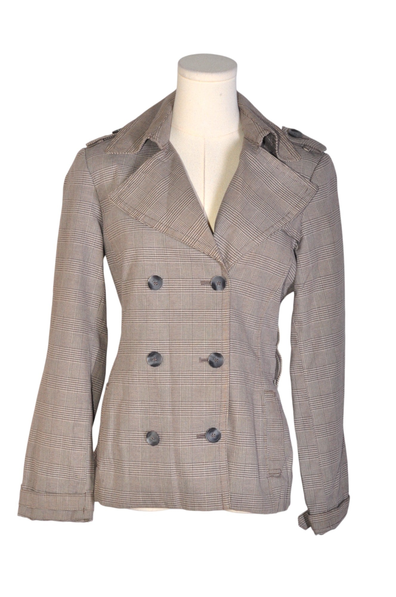ESPRIT Second Hand Women's Regular Fit Gray Coat - Size 4