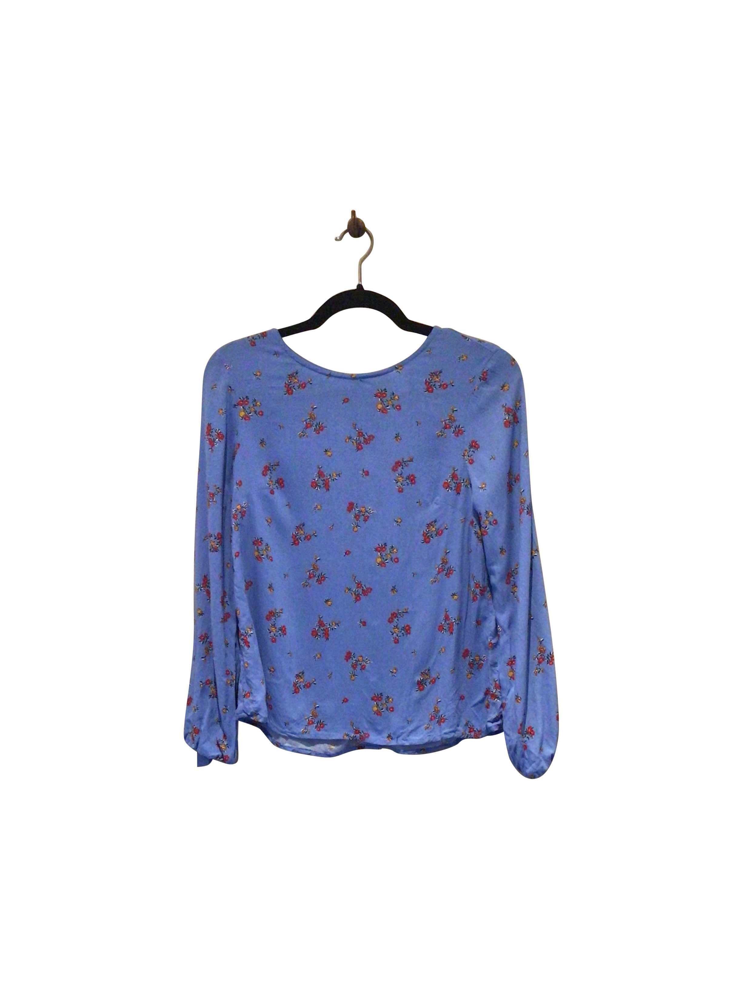 H&M Blue Regular Fit Second - hand Long - sleeved Crew - neck T - shirt Size 0