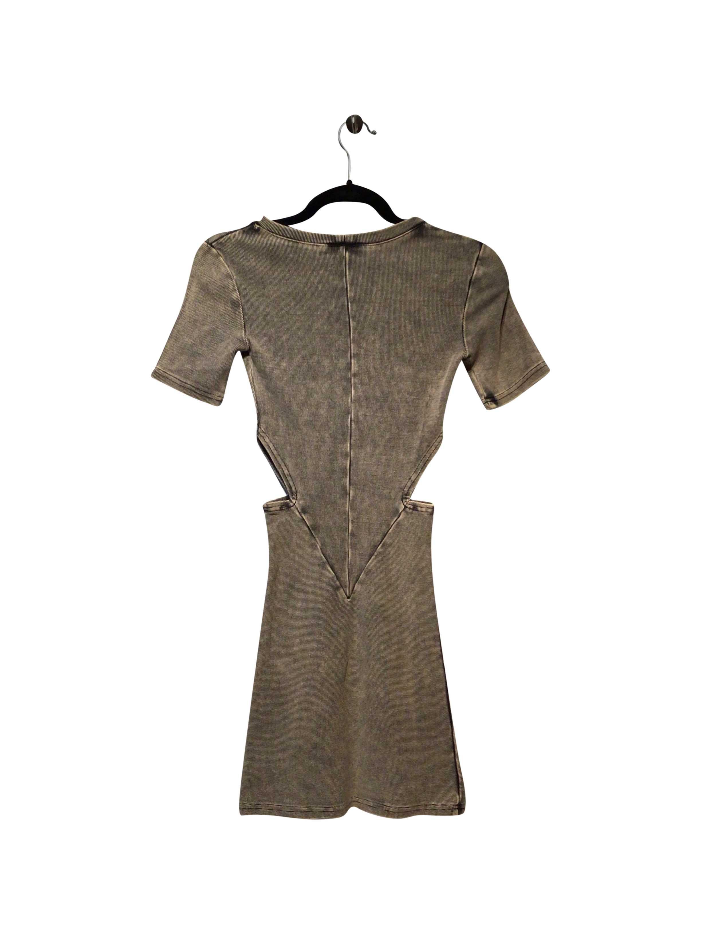 H&M Chic Regular Fit Gray Midi Dress - Size XS