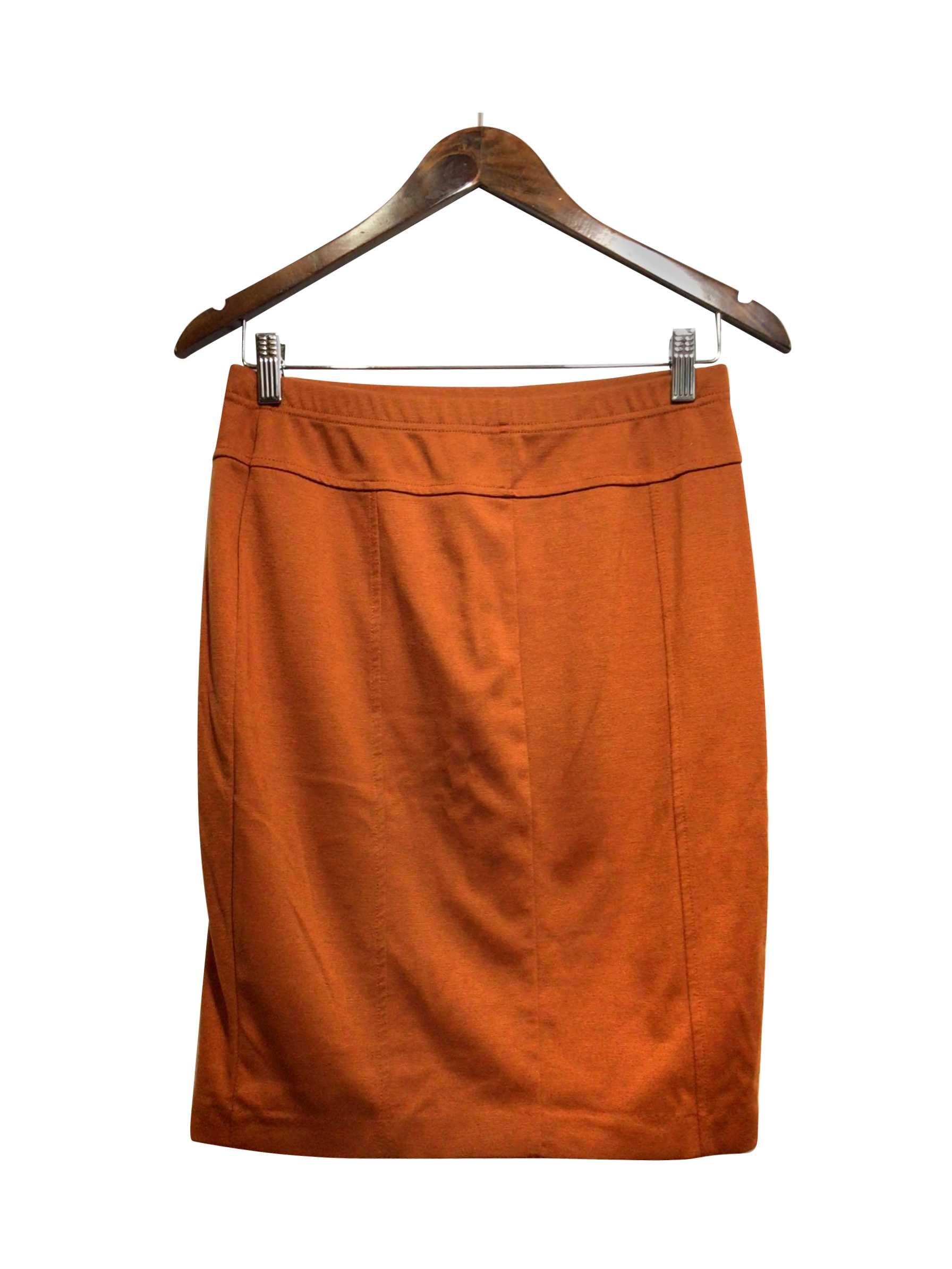 ELLEN TRACY Stylish Orange Regular Fit Second - hand Skirt - Size S