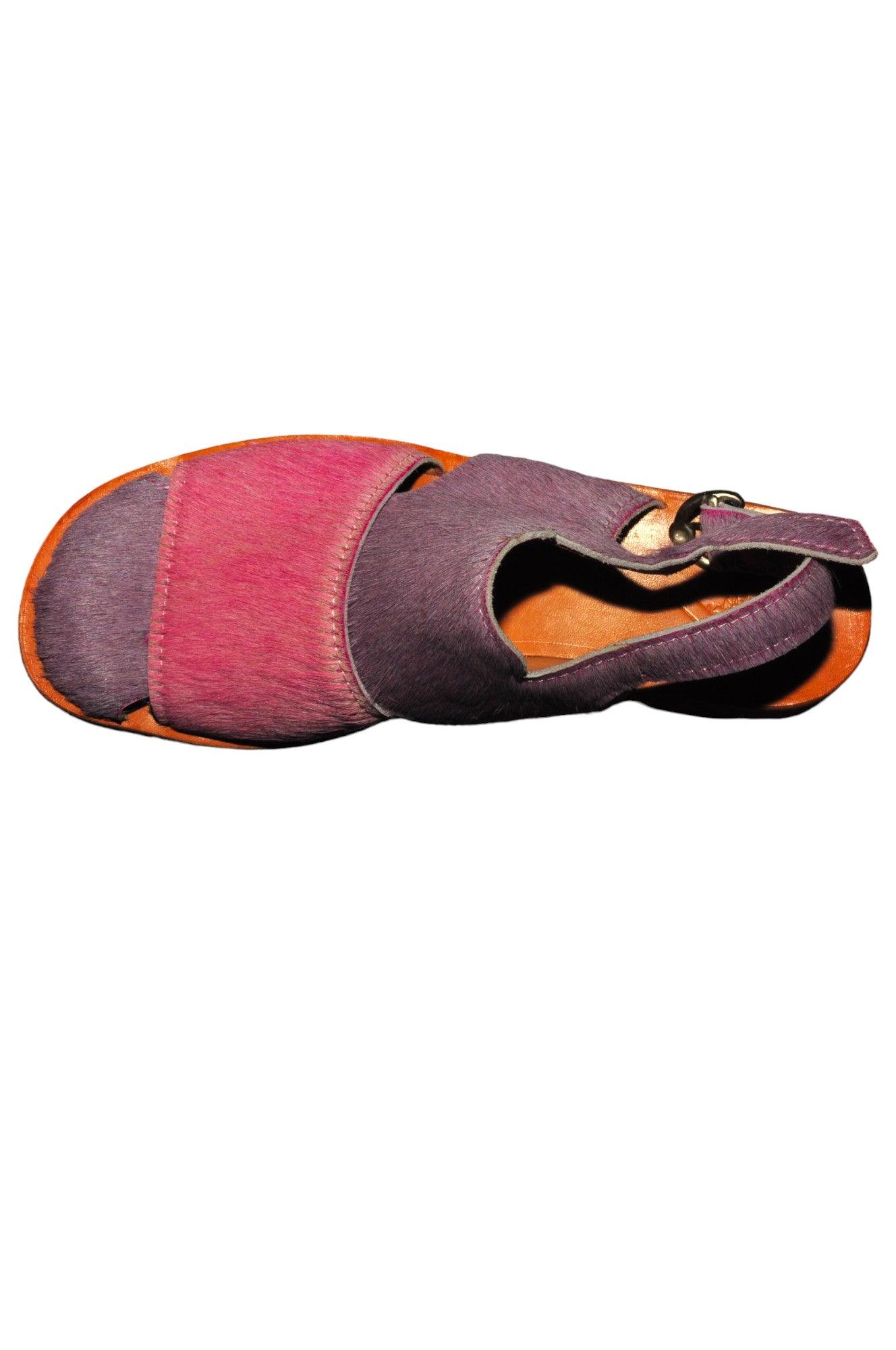 Stylish JOHN FLUEFOG Purple Regular-Fit Women's Sandals Size 8