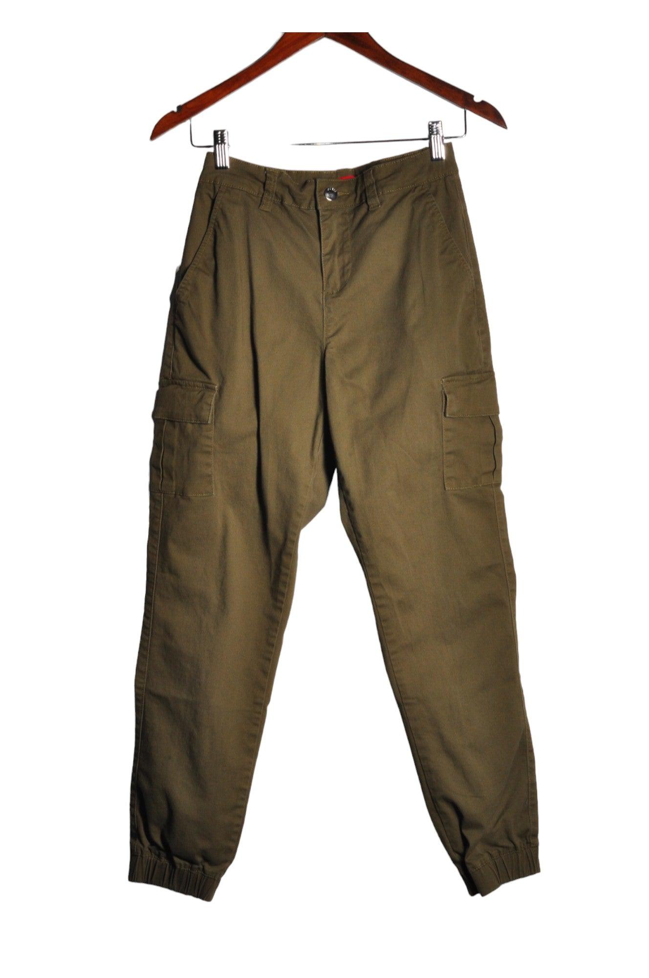 GUESS Women's Stylish Green Regular-Fit Second-Hand Work Pants - XS