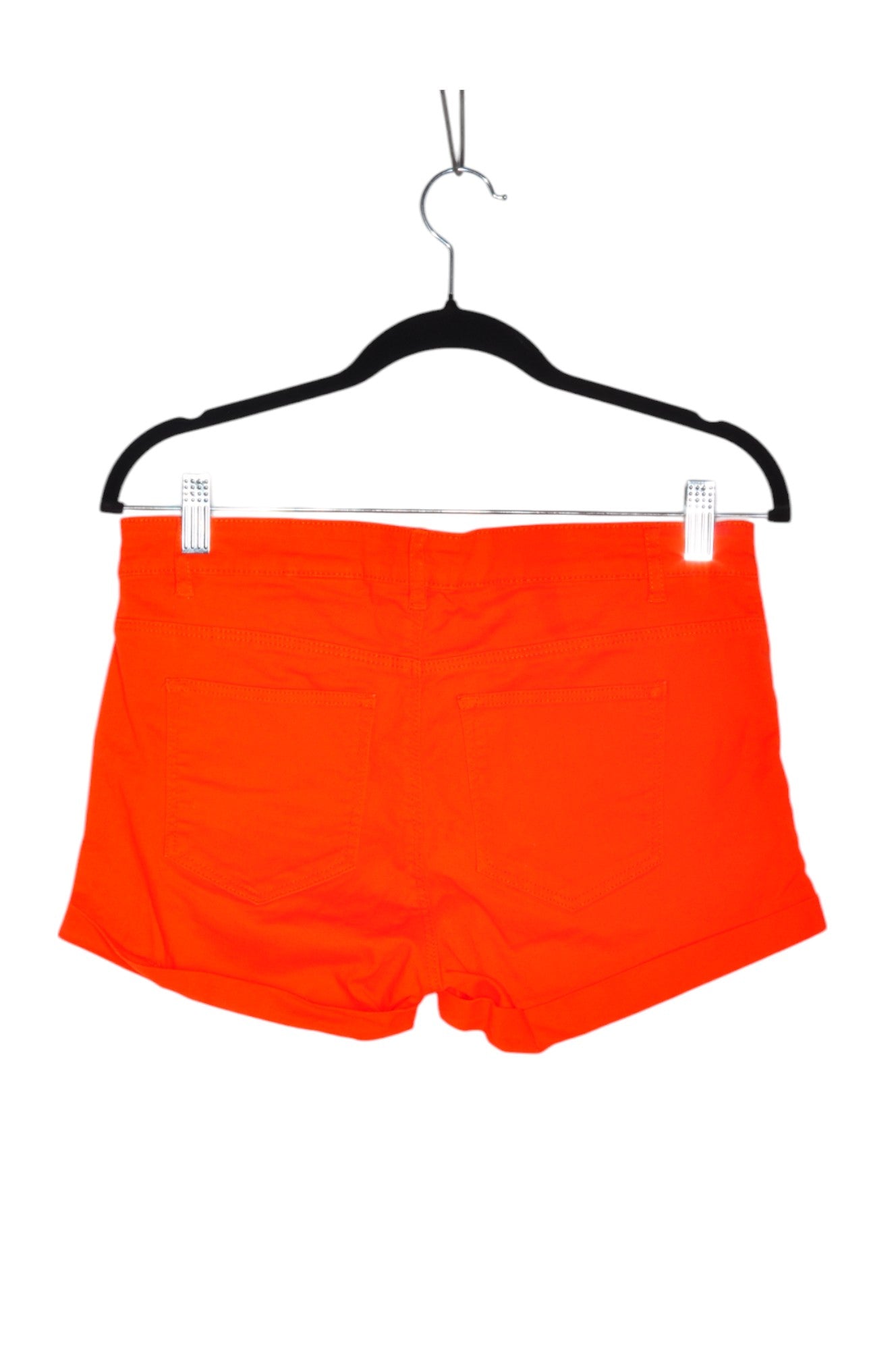 H&M Women's Stunning Orange Classic Regular-Fit Shorts - Size 8