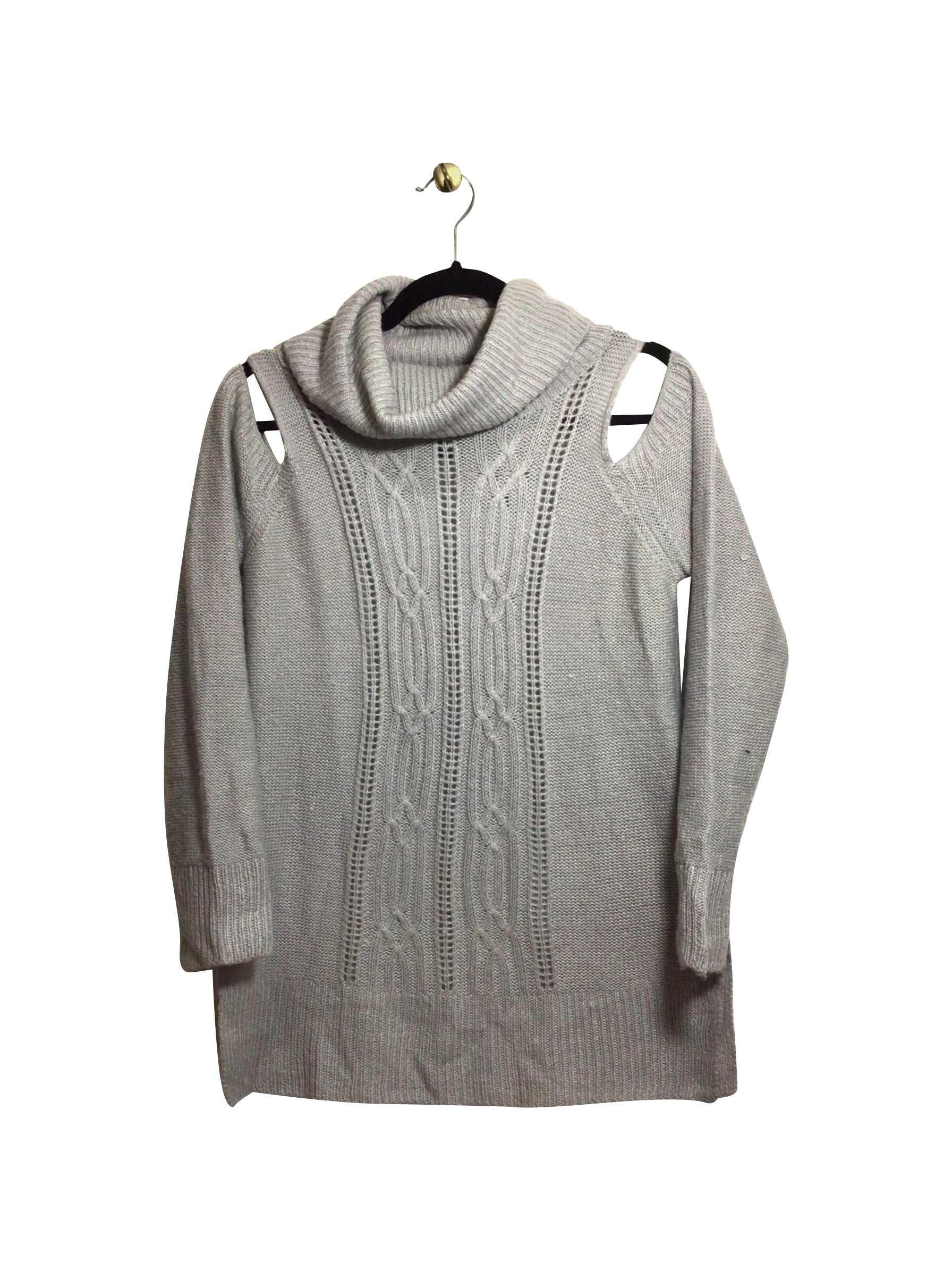 GUILTY Stylish Regular Fit Gray Turtleneck Top - Size L