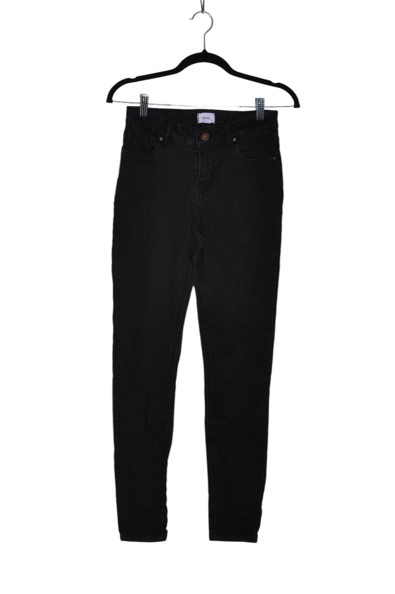ARDENE Stylish Women's Regular Fit Black Straight-Legged Jeans - Size 9