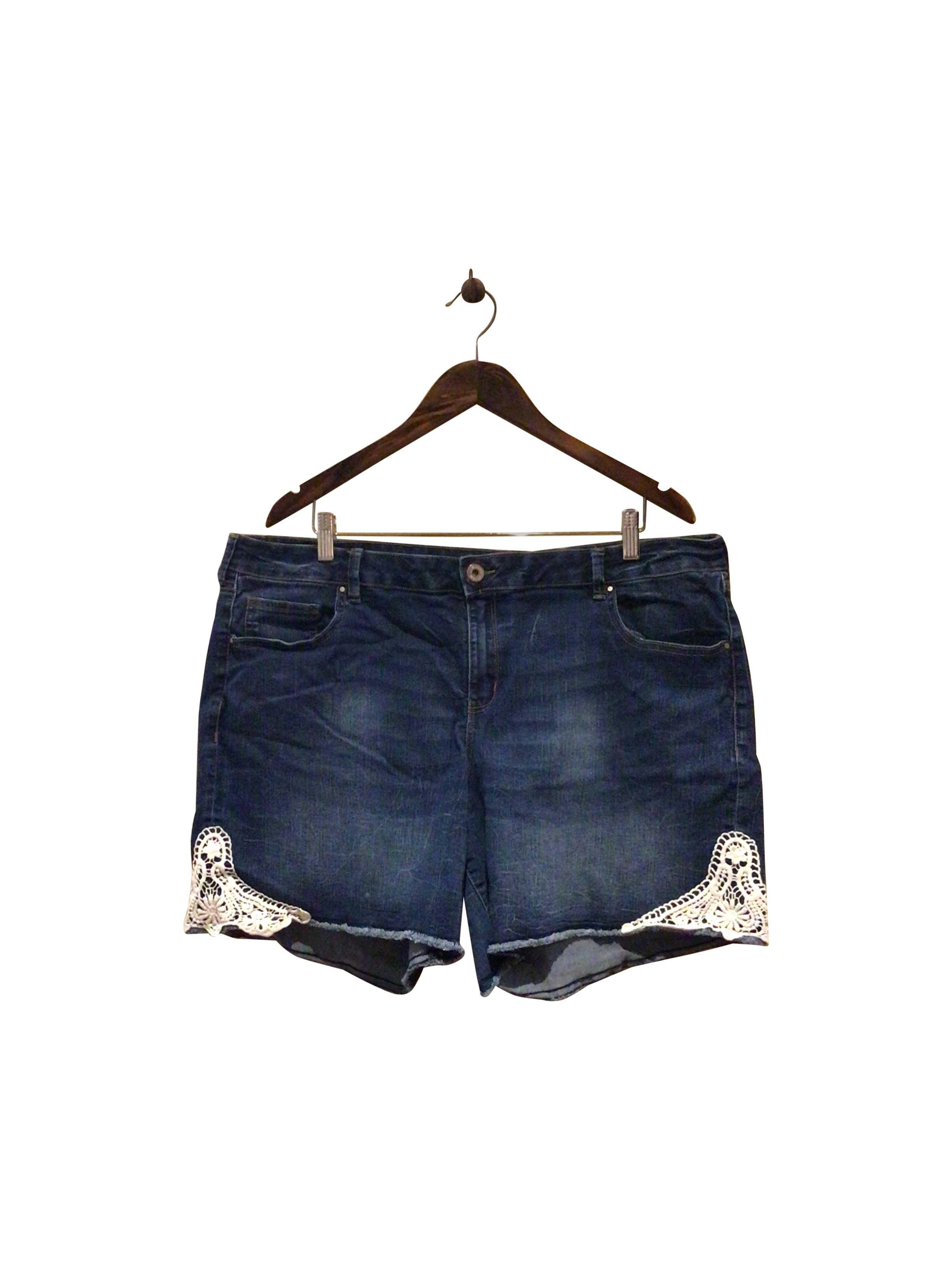 RICKI'S Stylish Blue Regular Fit Second - hand Jean Shorts - Size 36