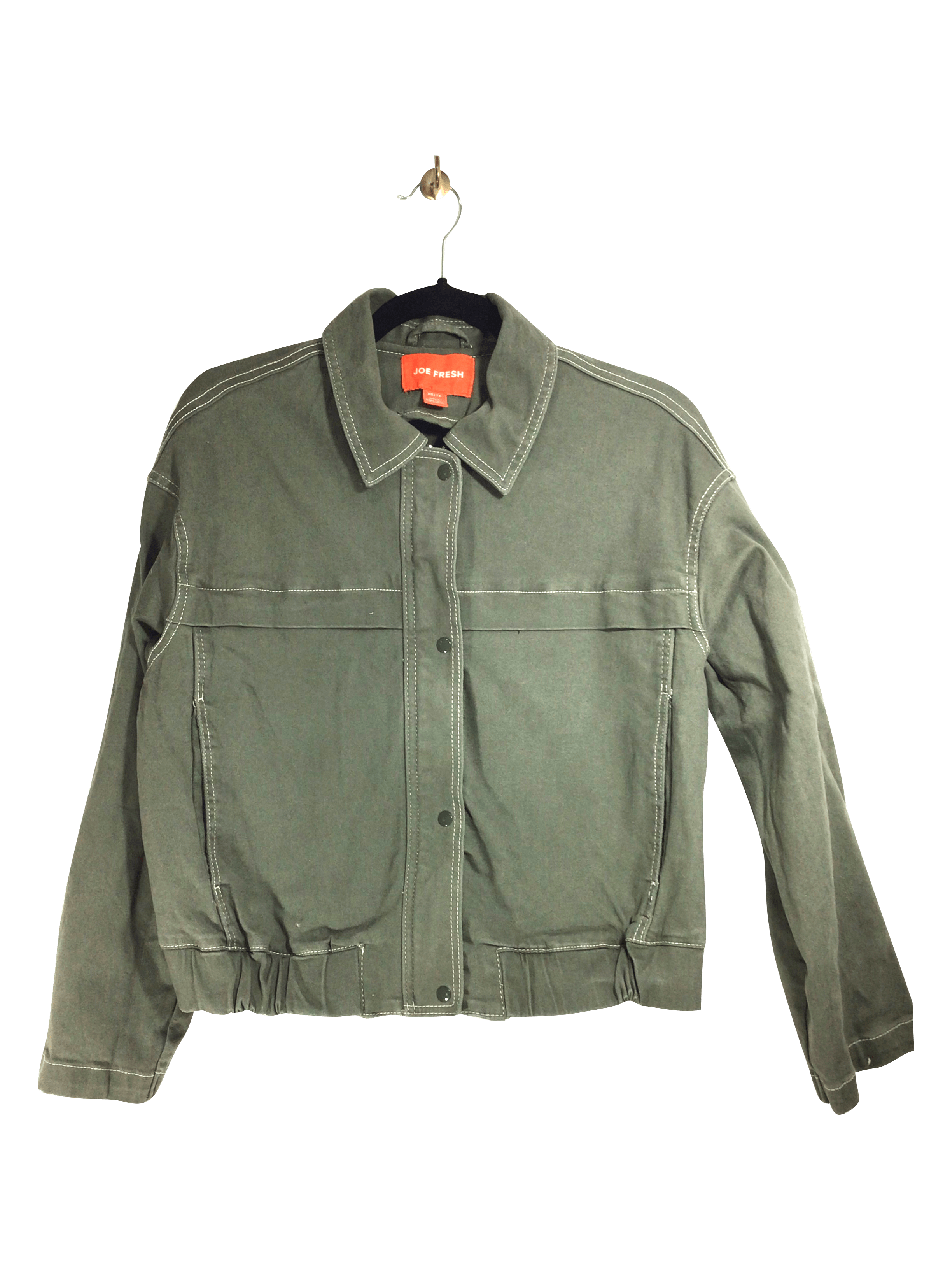 JOE FRESH Stylish Women's Green Regular Fit Button Down Tops - Size XS