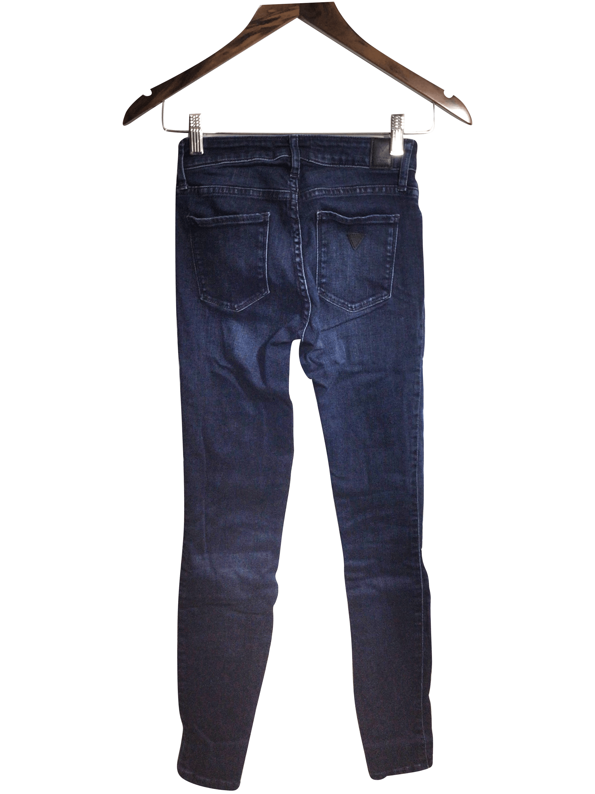 Stylish GUESS Women's Blue Regular-Fit Straight-Legged Jeans Size 25