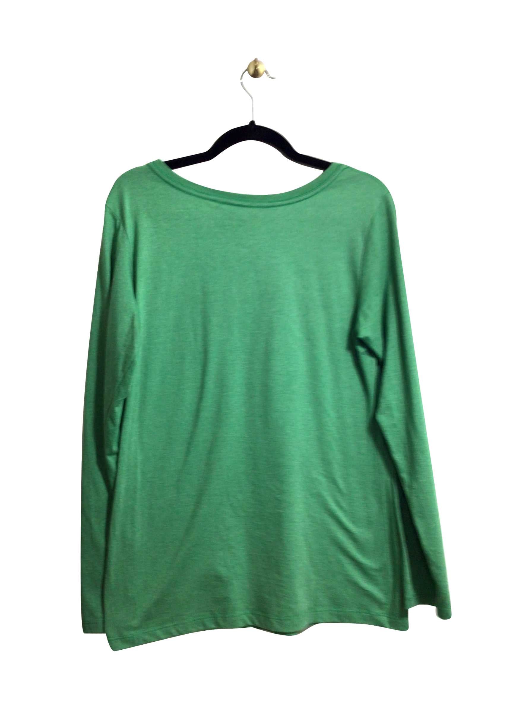 ROXY Stylish Regular Fit Long-Sleeved Green T-shirt - Size L
