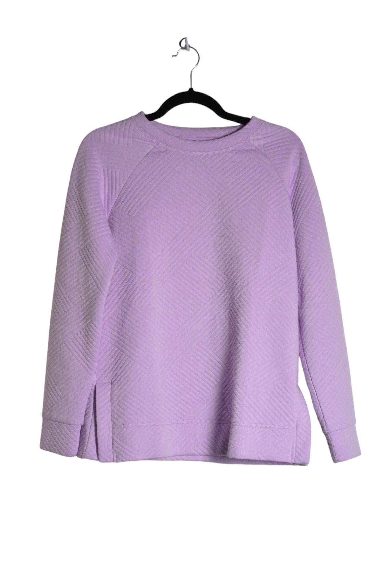 JOE FRESH Stylish Women's Purple Regular Fit Long Sleeve Crew Neck T-Shirt - Size S
