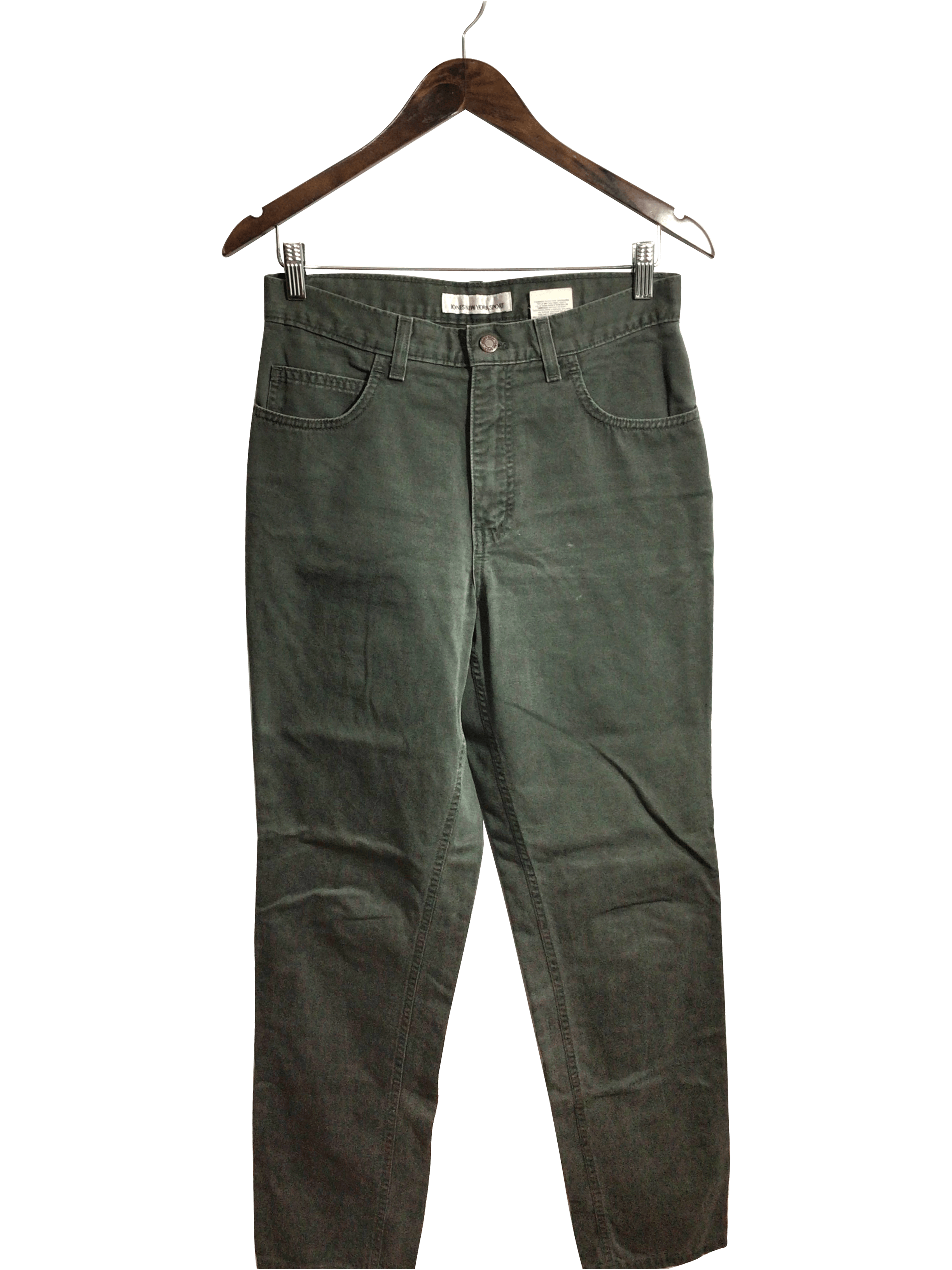 JONES NEW YORK Stylish Women's Green Regular Fit Straight-Legged Jeans - Size 8