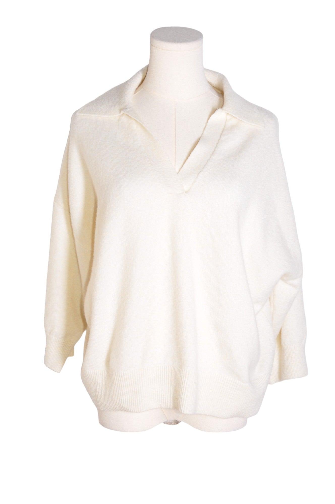 H&M Second Hand Women's White Regular Fit Blouses - Size M