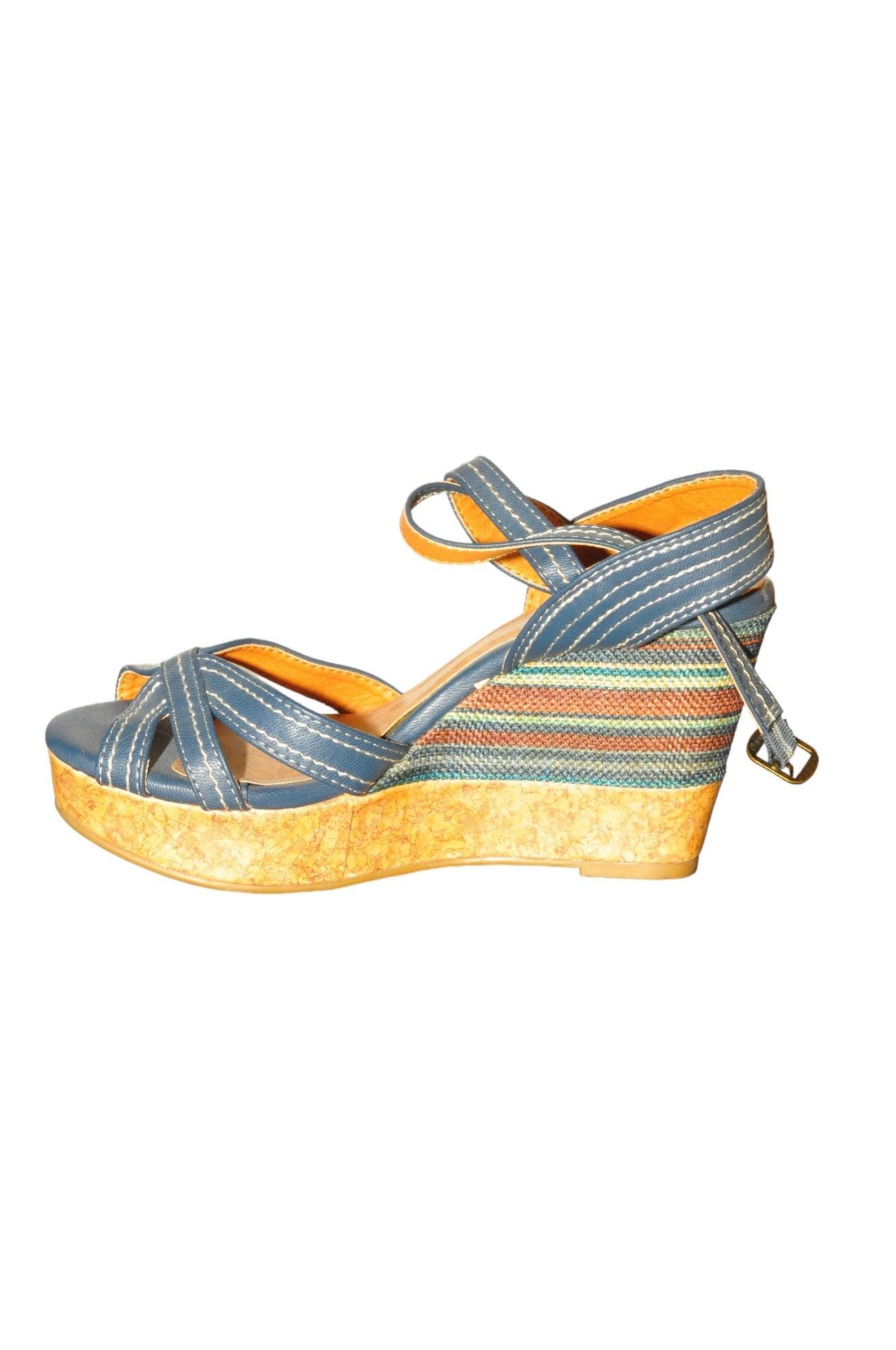 Stylish GEORGE Women's Regular Fit Blue Heels - Size 5