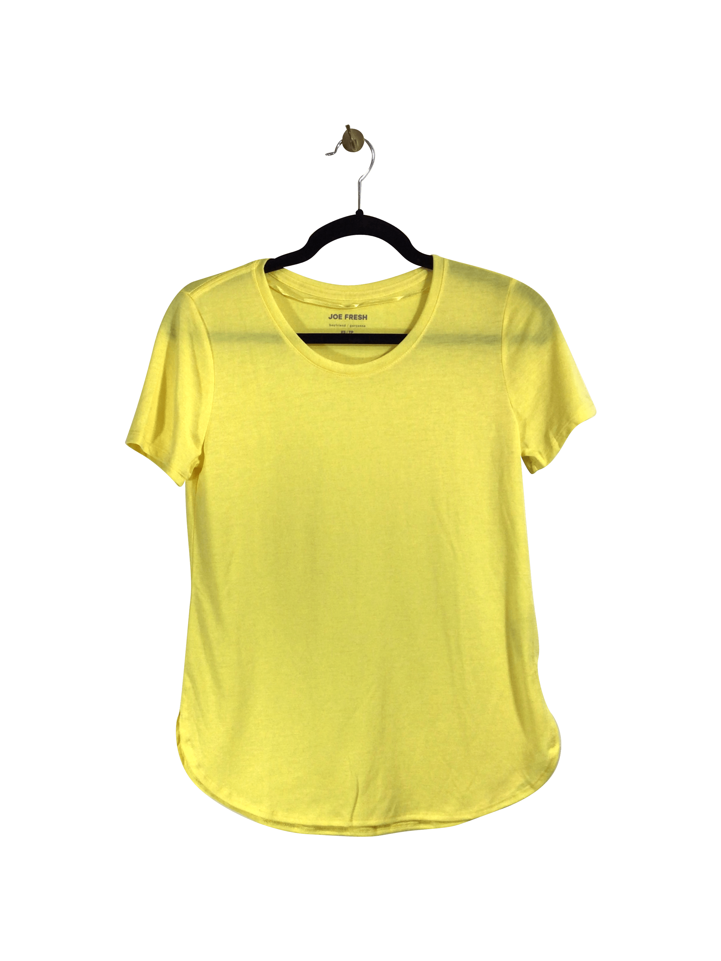 JOE FRESH Stylish Women's Yellow Regular-Fit T-Shirts - Size XS