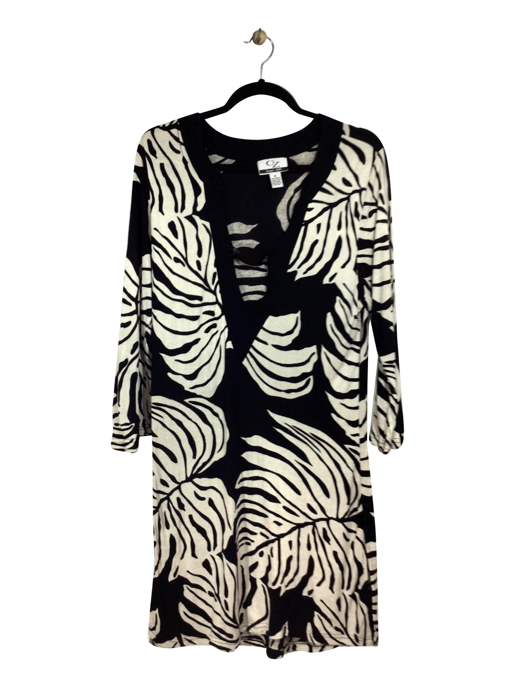 GZ Stylish Regular Fit Black Midi Dress - Size M