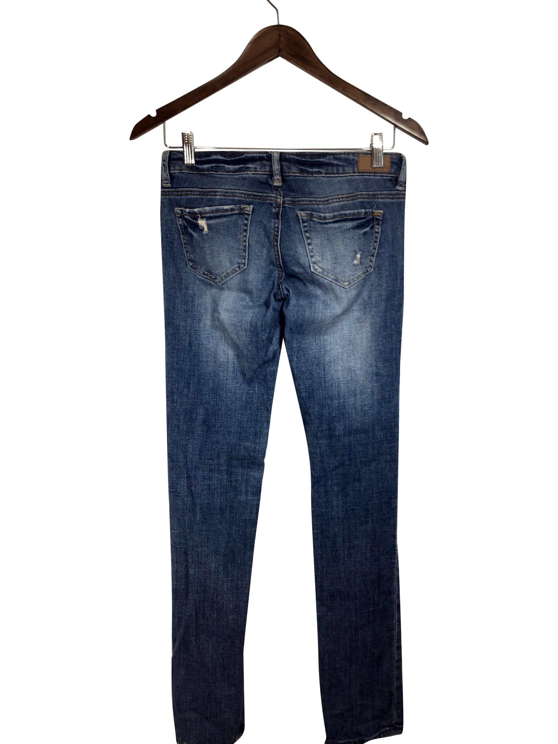 GRG DENIM Stylish Blue Regular Fit Straight - Legged Second - Hand Jeans - Size 3