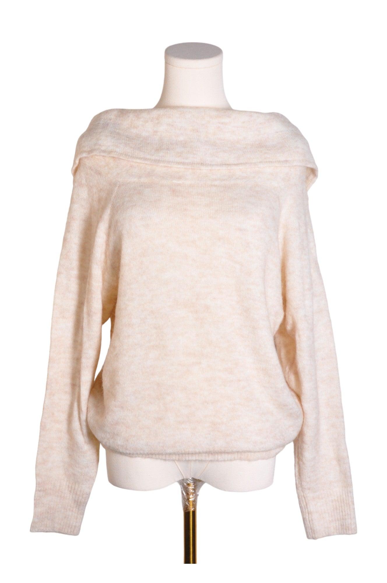 Stylish H&M Second-Hand Women's Beige Regular-Fit Blouses - Size S