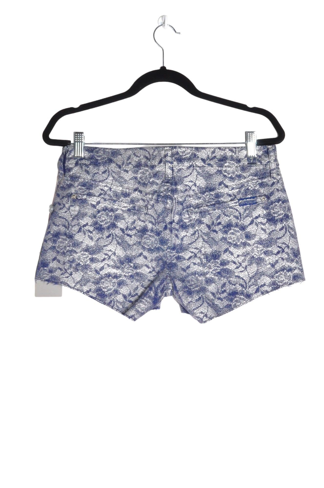 7 FOR ALL MANKIND Women's Stylish Classic Blue Regular Fit Shorts - Size 28