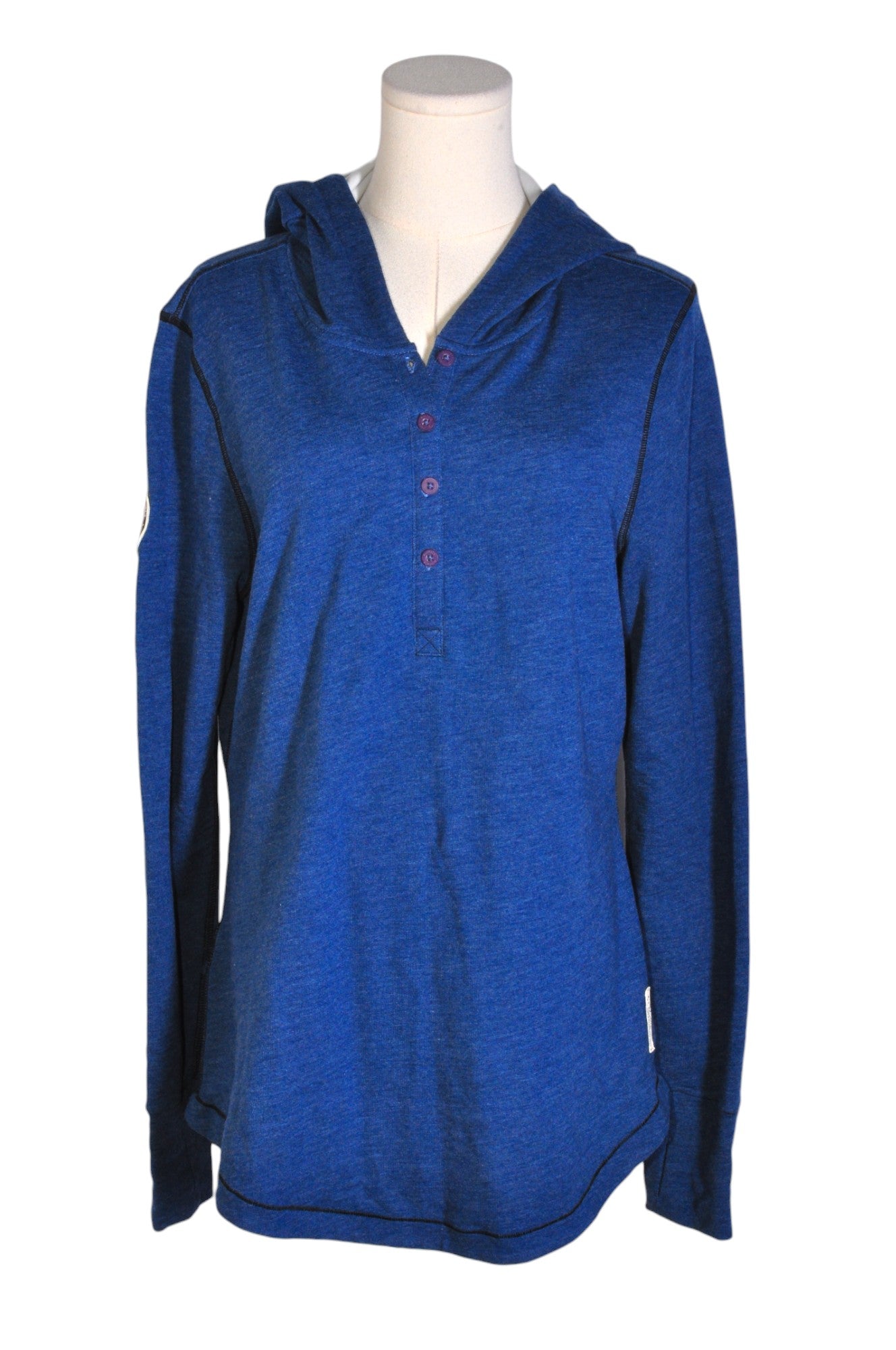 ROOTS Stylish Women's Blue Regular Fit Sweatshirt - Size L