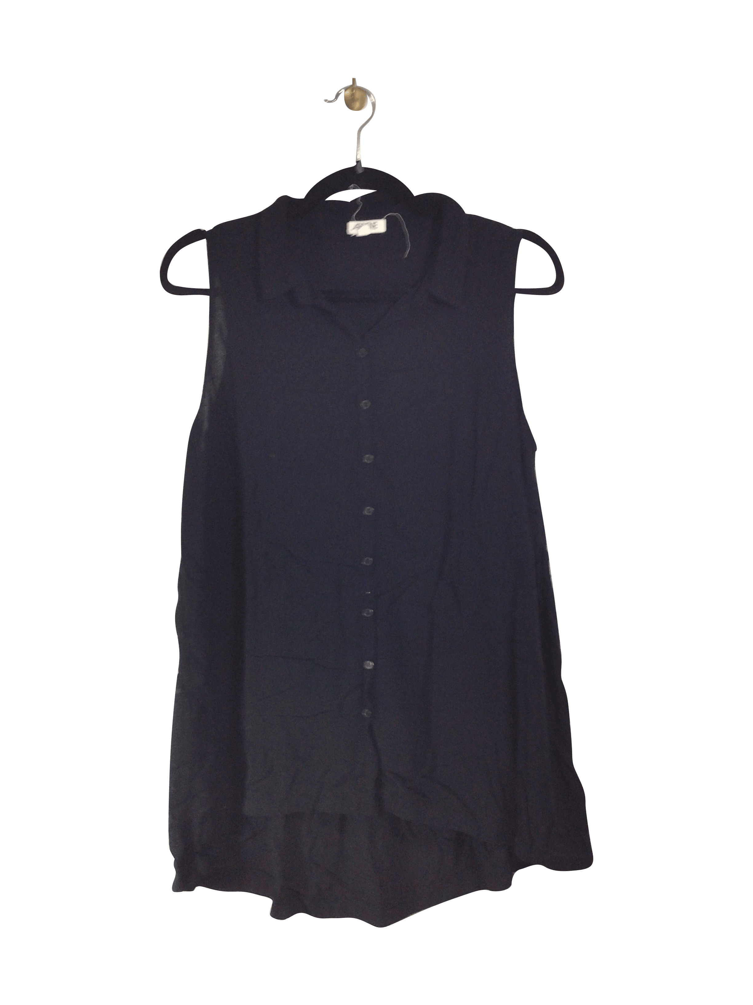 ARDENE Stylish Black Regular-fit Button-down Top - Size L