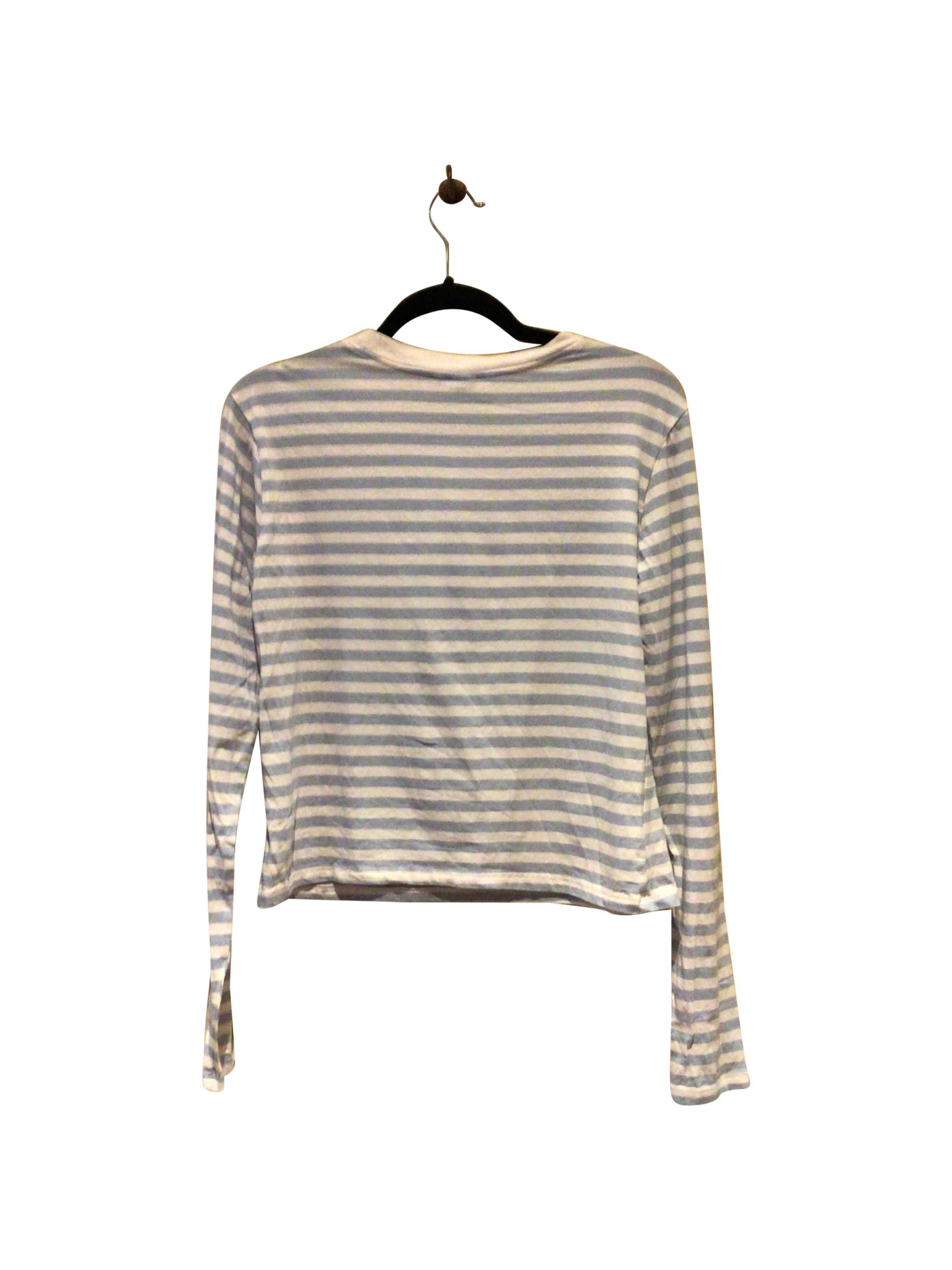 H&M Stylish Blue Regular Fit Long Sleeve T-shirt - Size L