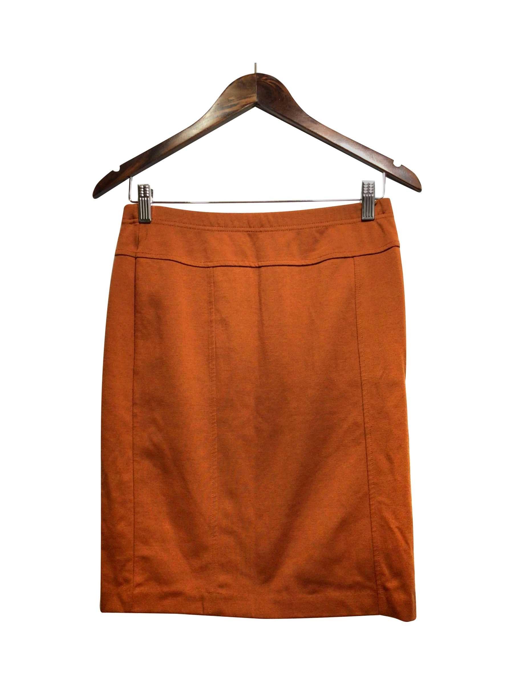 ELLEN TRACY Stylish Orange Regular Fit Second - hand Skirt - Size S