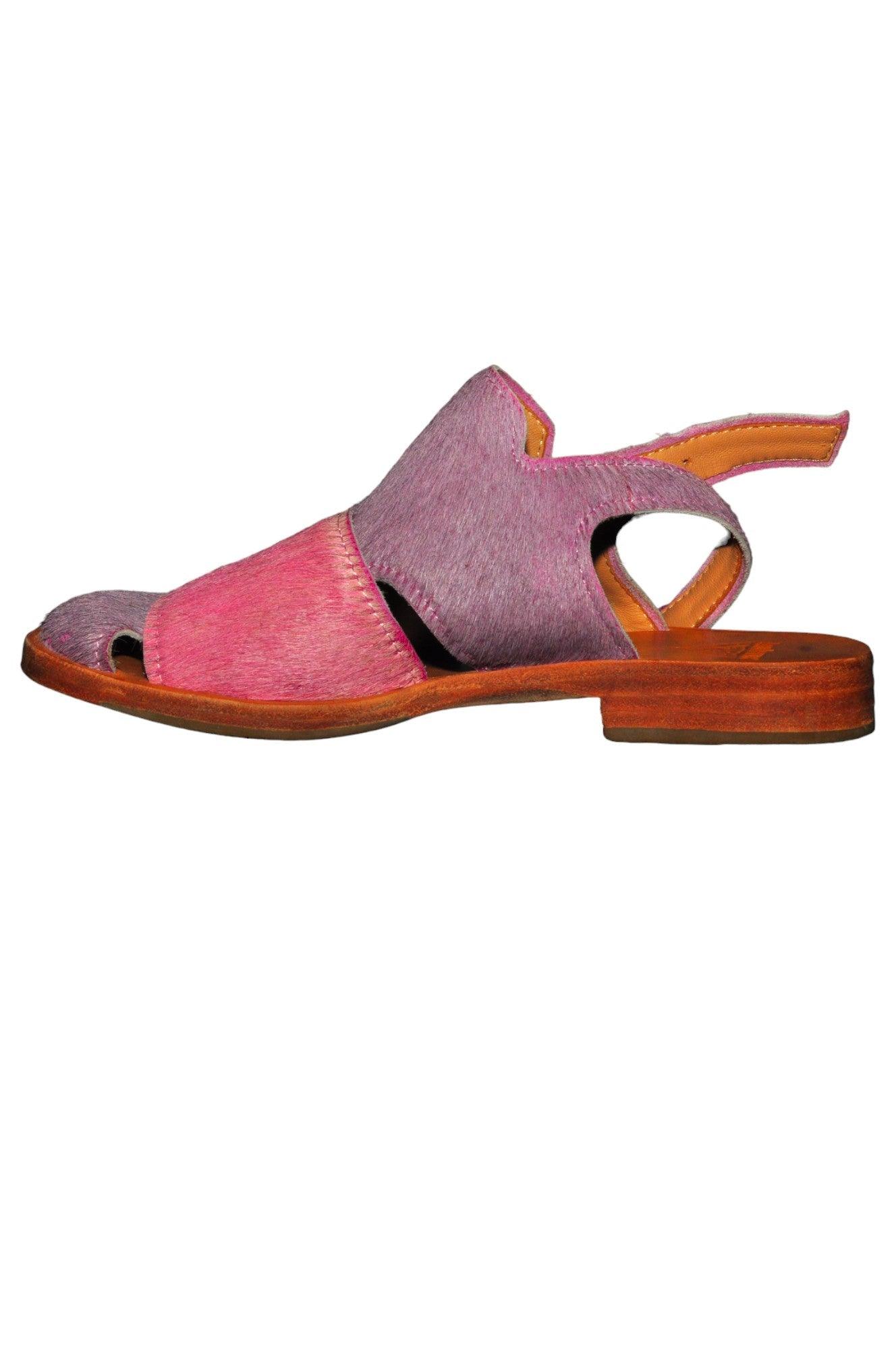 Stylish JOHN FLUEFOG Purple Regular-Fit Women's Sandals Size 8