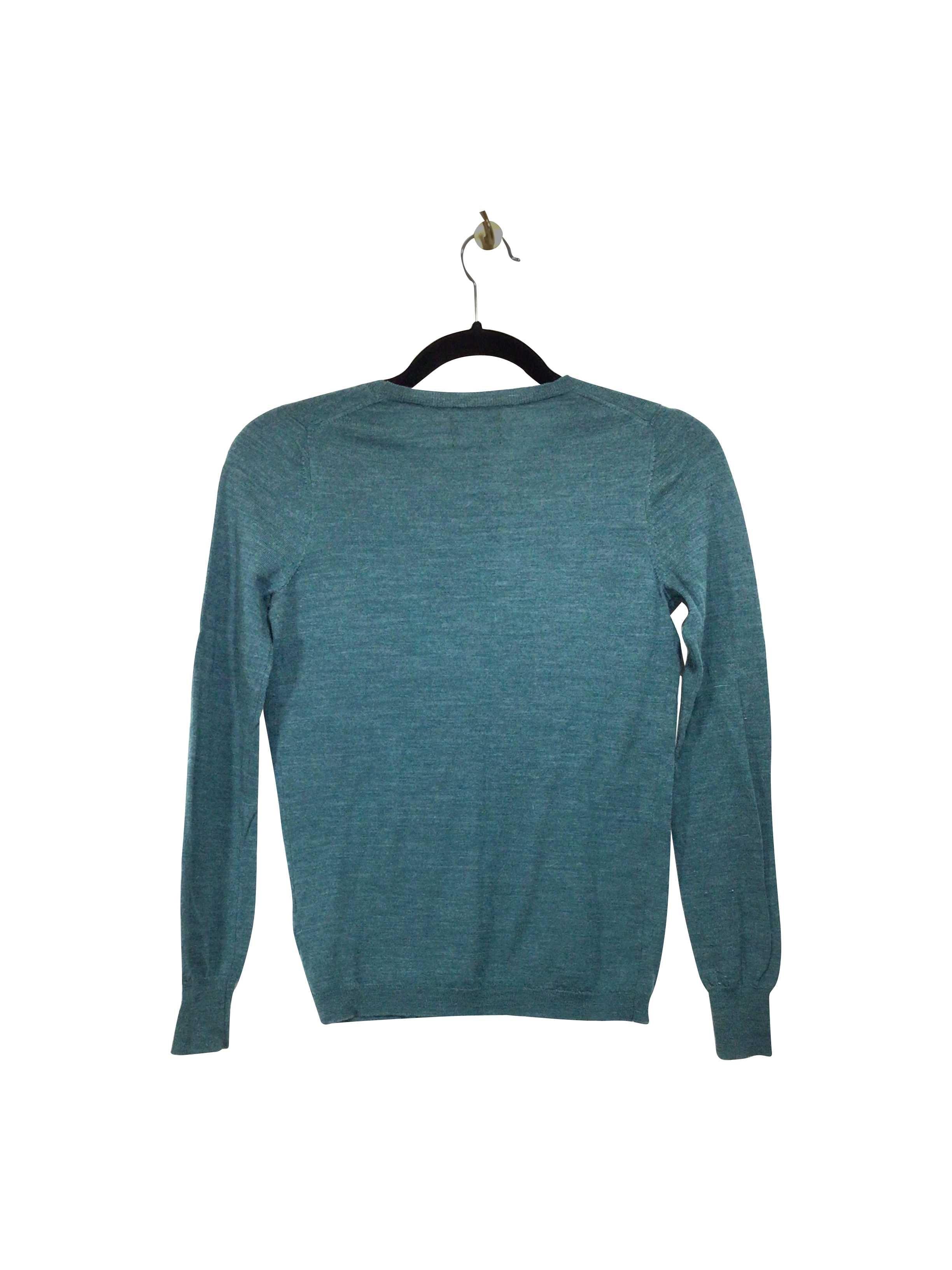 JONES NEW YORK Stylish Regular Fit Blue T-shirt - XS, Made of 100% Extrafine Merino Wool