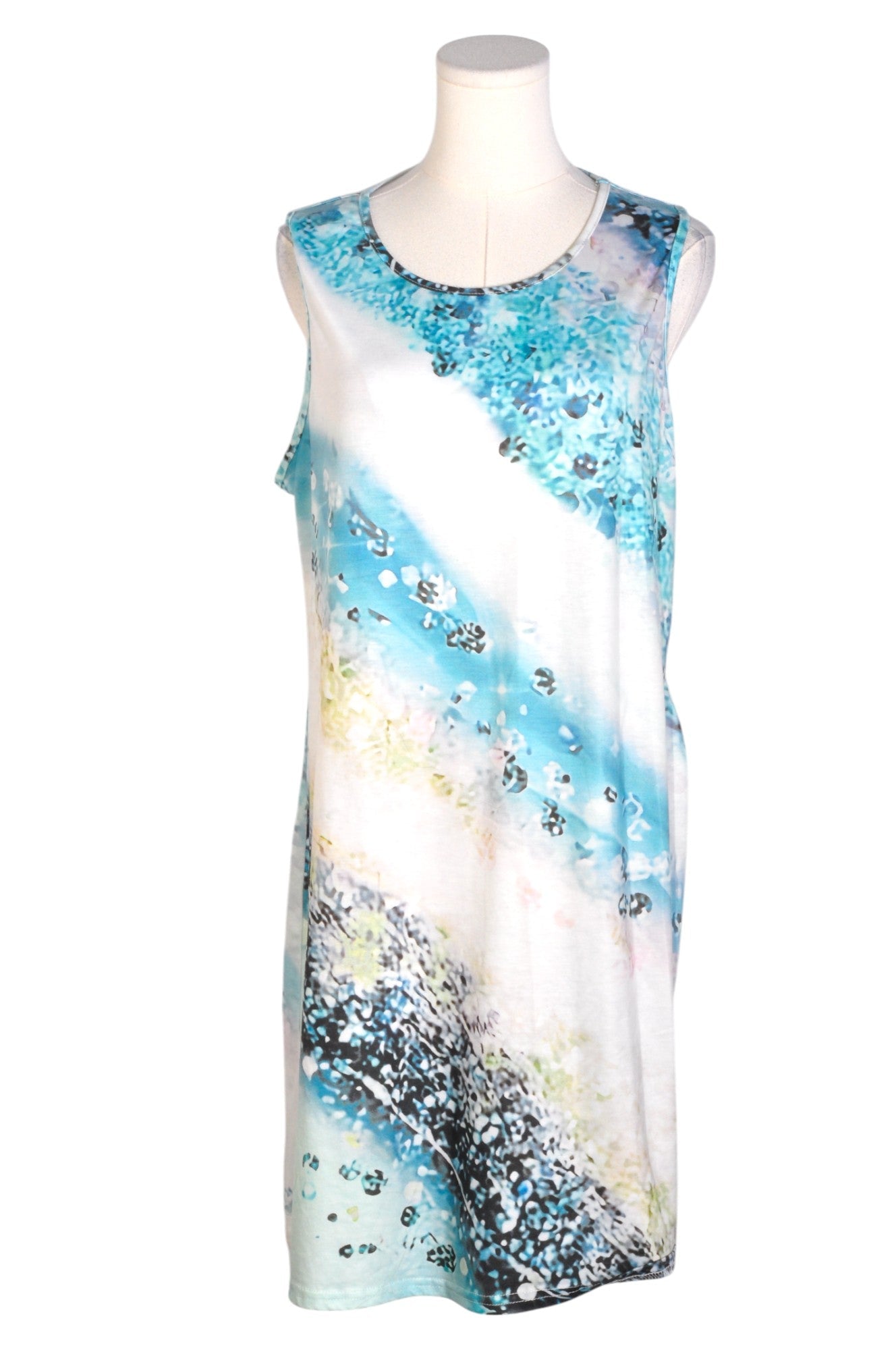 EMERY ROSE Stylish Women's White Regular-Fit Shift Dress - Size XL