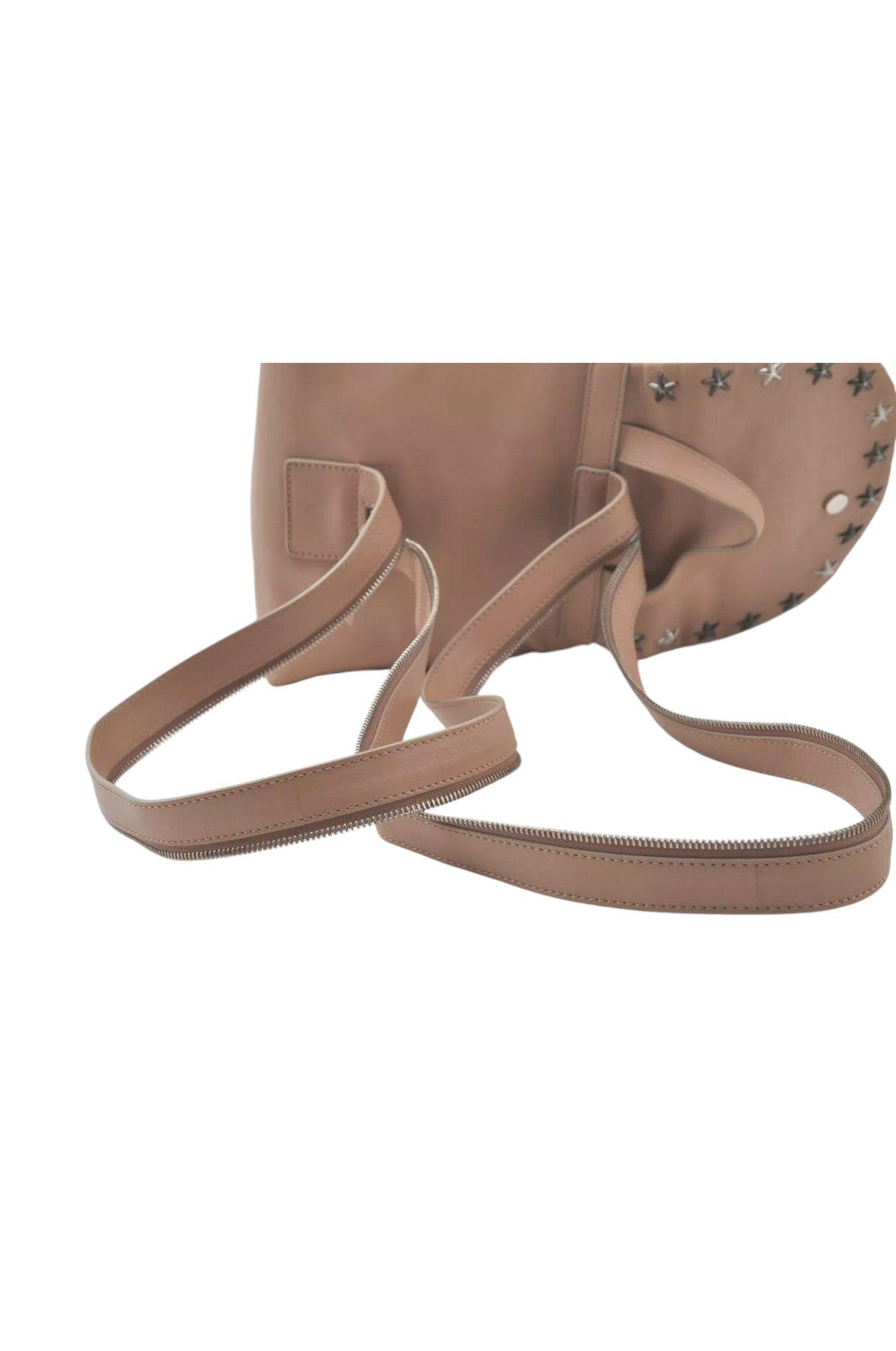 JIMMY CHOO Vintage Stella Star Studded Pink Beige Leather Backpack - 7492K, Stylish and Functional