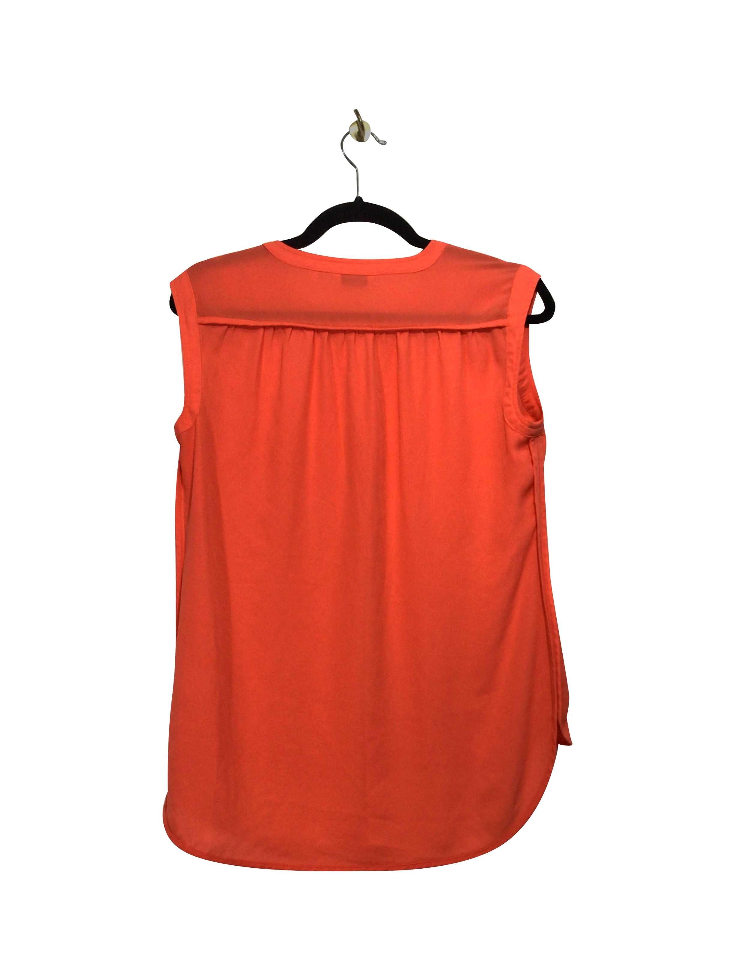 REITMANS Stunning Orange Regular Fit Sleeveless V-Neck Blouse - XS