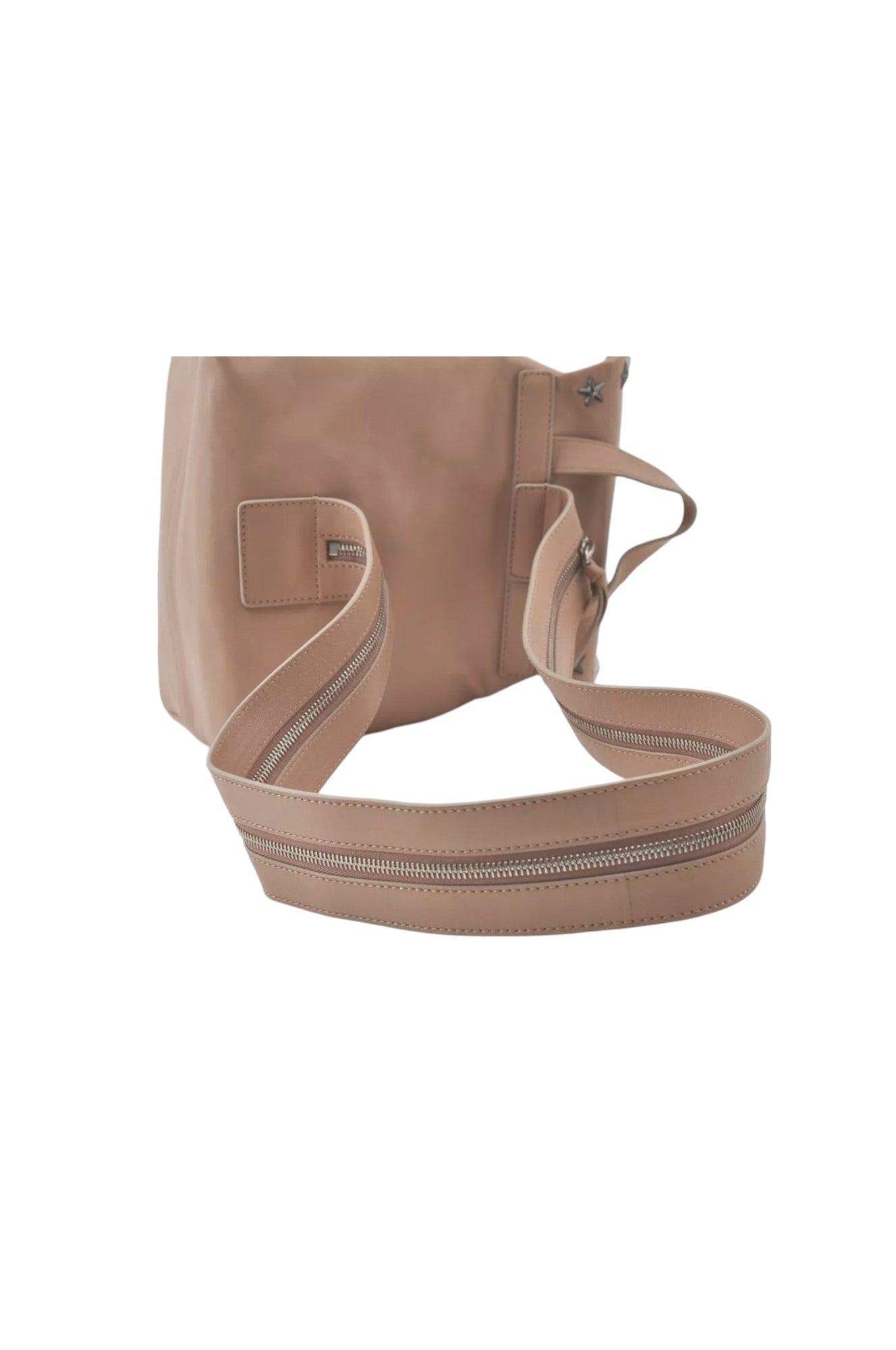 JIMMY CHOO Vintage Stella Star Studded Pink Beige Leather Backpack - 7492K, Stylish and Functional