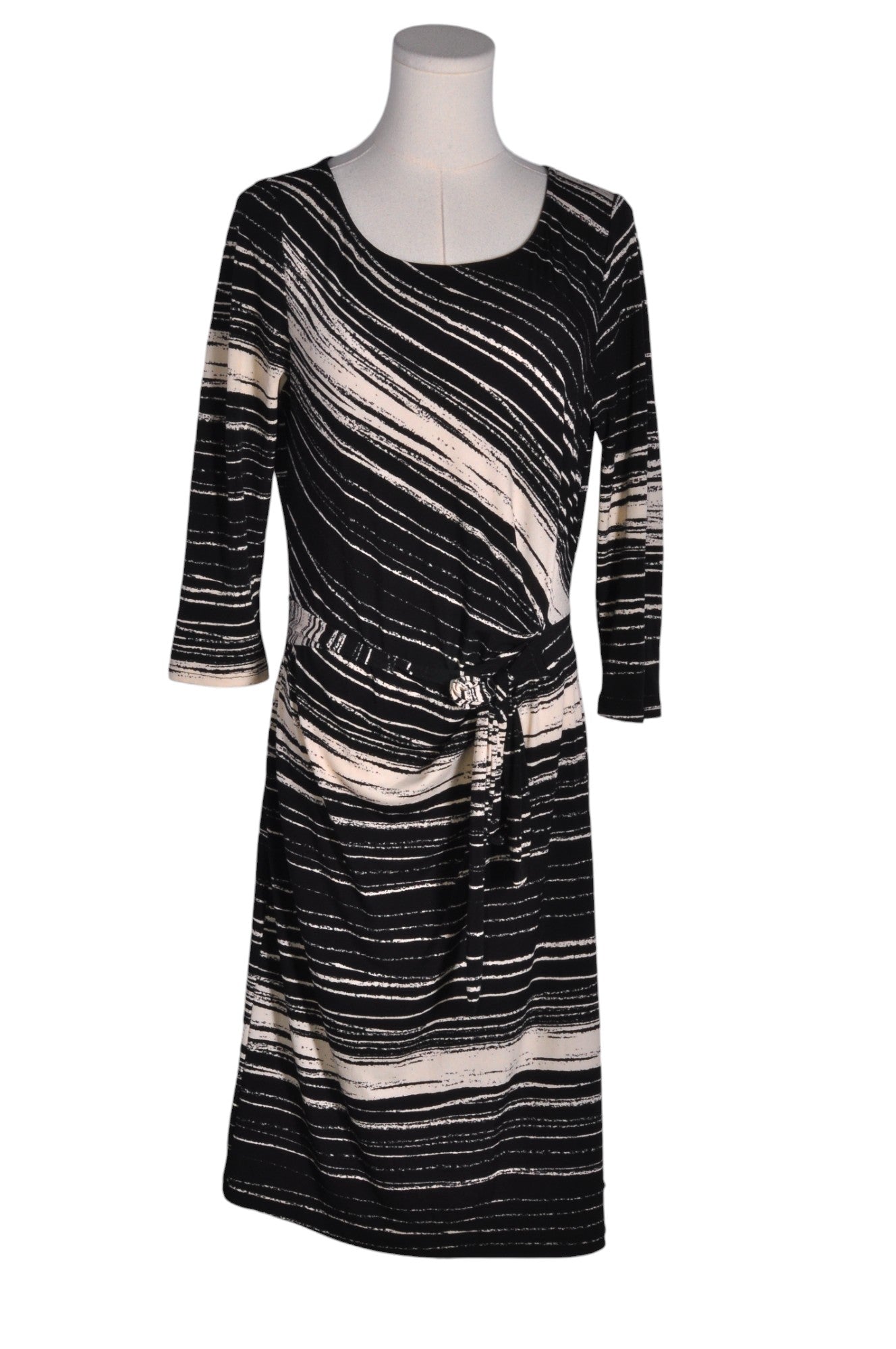 GILLI Stylish Women's Black Regular Fit Wrap Dress - Size M