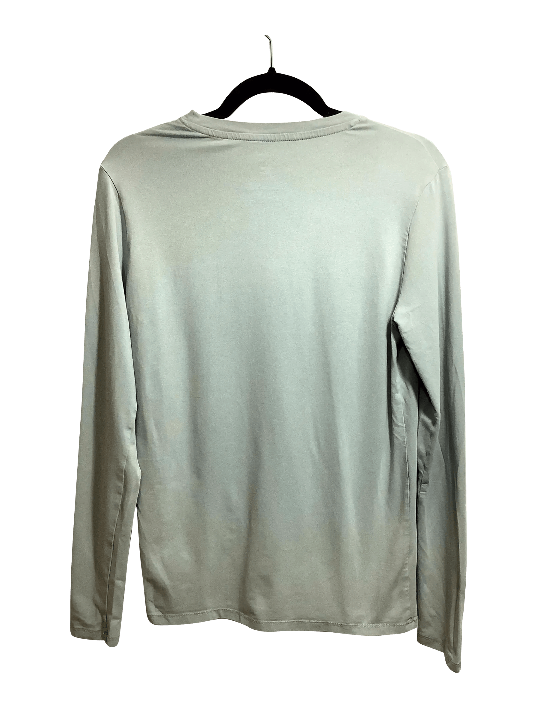 EN THREAD Stylish Regular Fit Blue Long Sleeve Crew Neck T-shirt - Size L