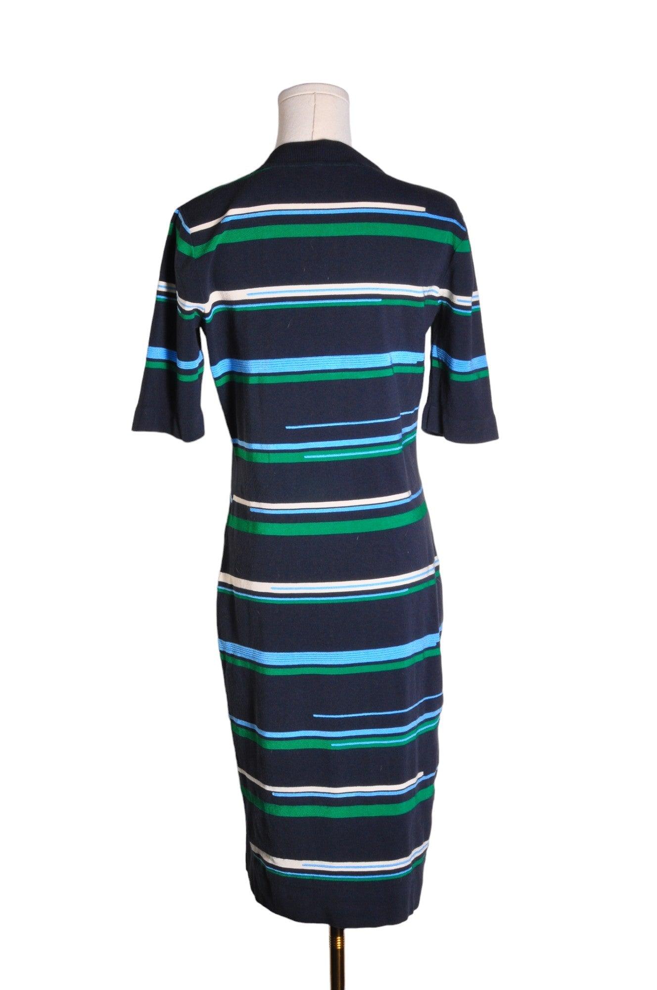 Stylish GREY Blue Regular Fit Bodycon Dress for Women - Size M