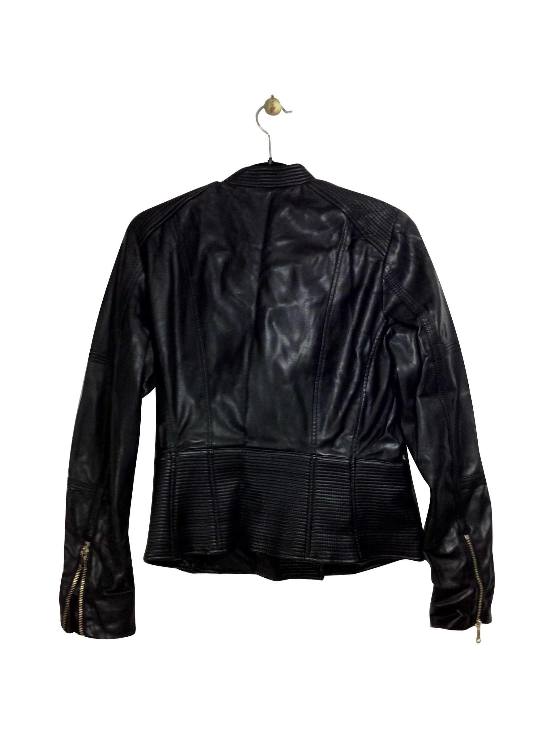 H&M Stylish Regular Fit Black Coat - Size 8