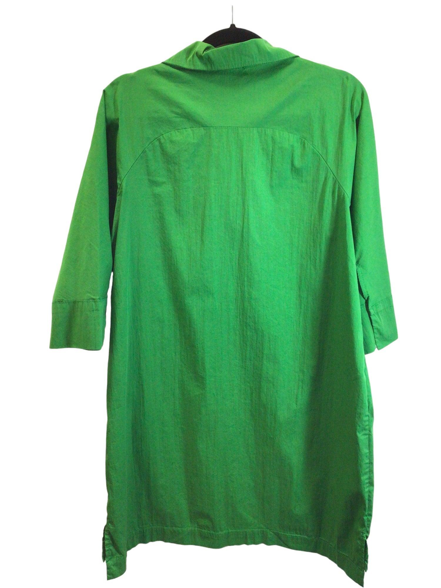 GIORGIA GIANNINI Stylish Women's Drop Waist Green Dress - Regular Fit, Size L