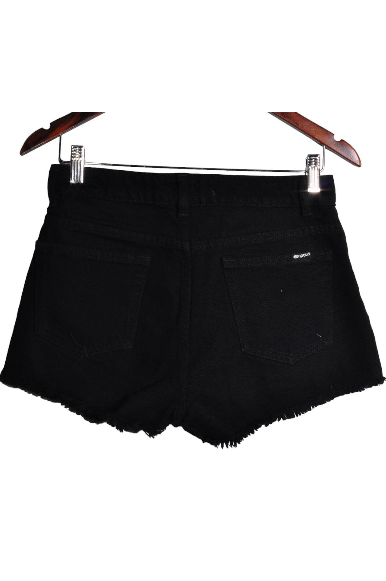 Stylish RIP CURL DENIM Women's Classic Regular Fit Black Shorts - Size 3